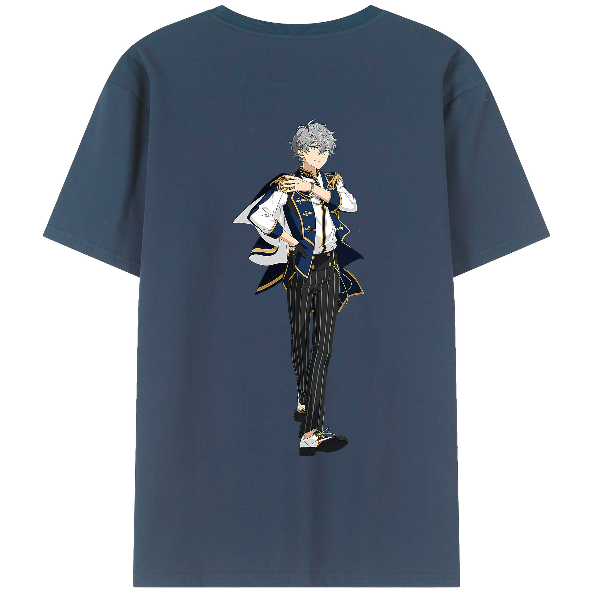 （画像用） あんさんぶるスターズ! Ensemble Stars 綿100％ メンズ半袖Tシャツ（バックプリント） 通気性