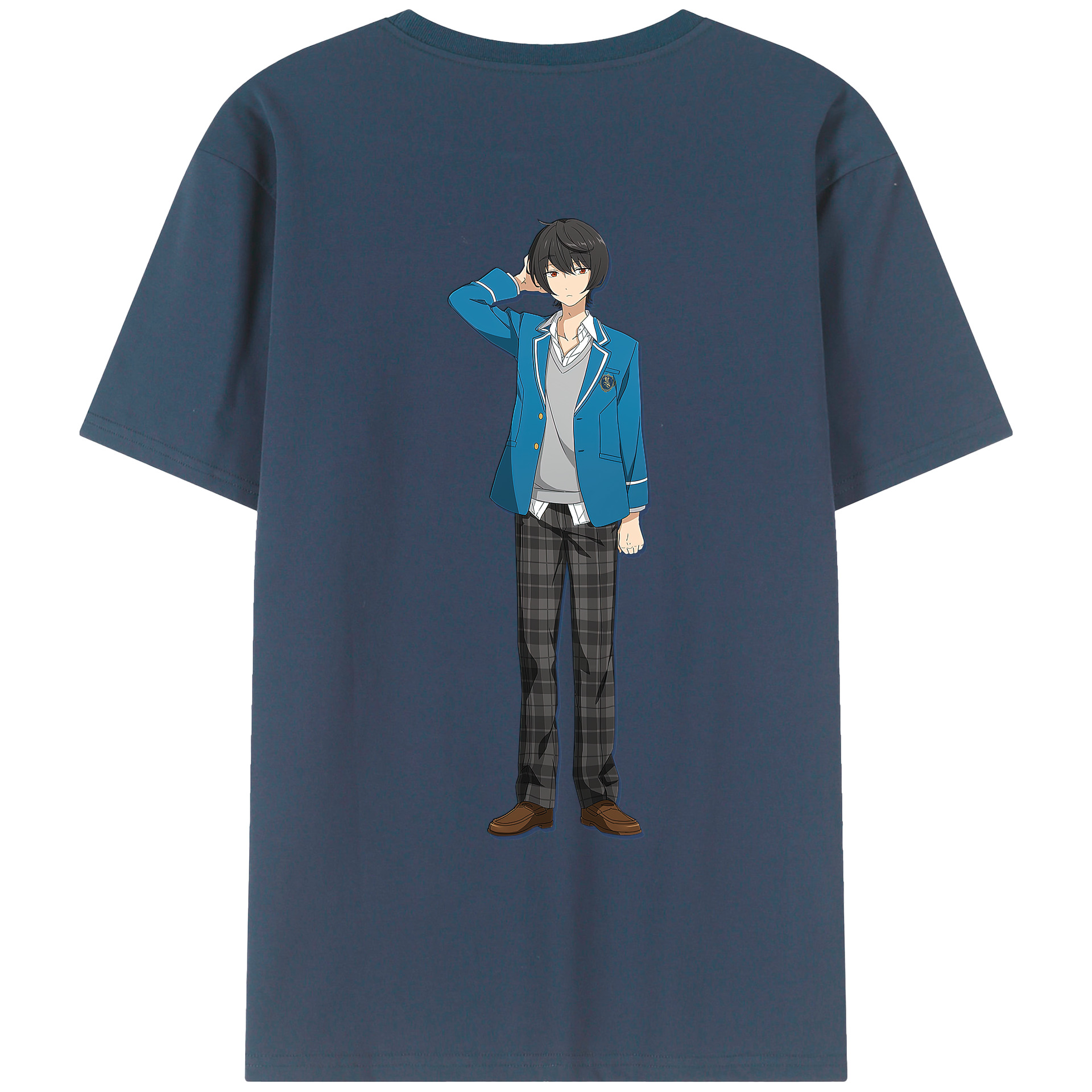 （画像用） あんさんぶるスターズ! Ensemble Stars 綿100％ メンズ半袖Tシャツ（バックプリント） 通気性