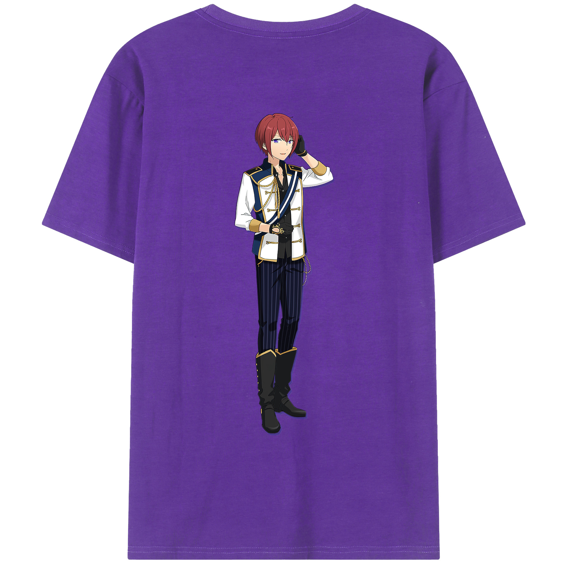 （画像用） あんさんぶるスターズ! Ensemble Stars 綿100％ メンズ半袖Tシャツ（バックプリント） 通気性