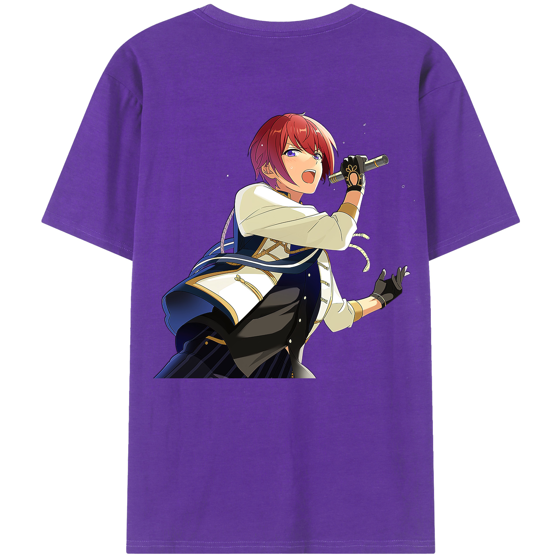 （画像用） あんさんぶるスターズ! Ensemble Stars 綿100％ メンズ半袖Tシャツ（バックプリント） 通気性