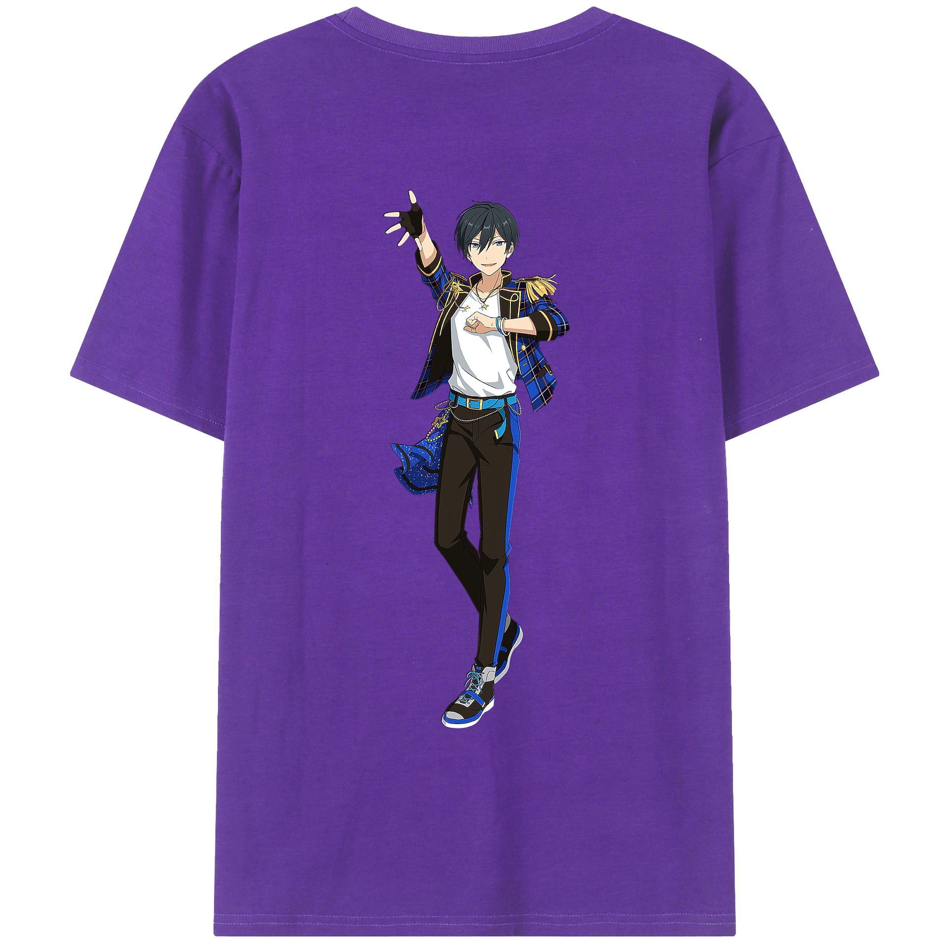 （画像用） あんさんぶるスターズ! Ensemble Stars 綿100％ メンズ半袖Tシャツ（バックプリント） 通気性