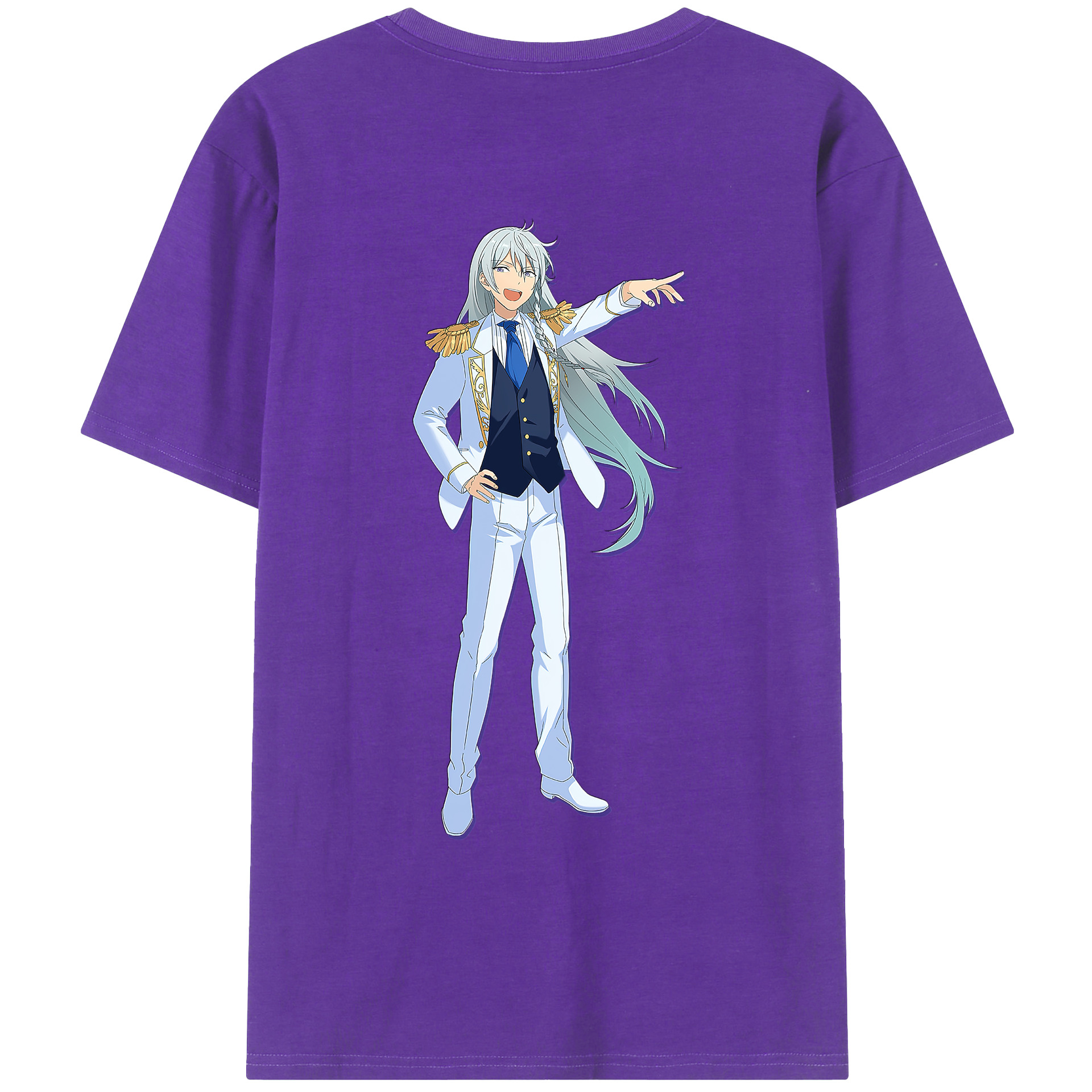 （画像用） あんさんぶるスターズ! Ensemble Stars 綿100％ メンズ半袖Tシャツ（バックプリント） 通気性