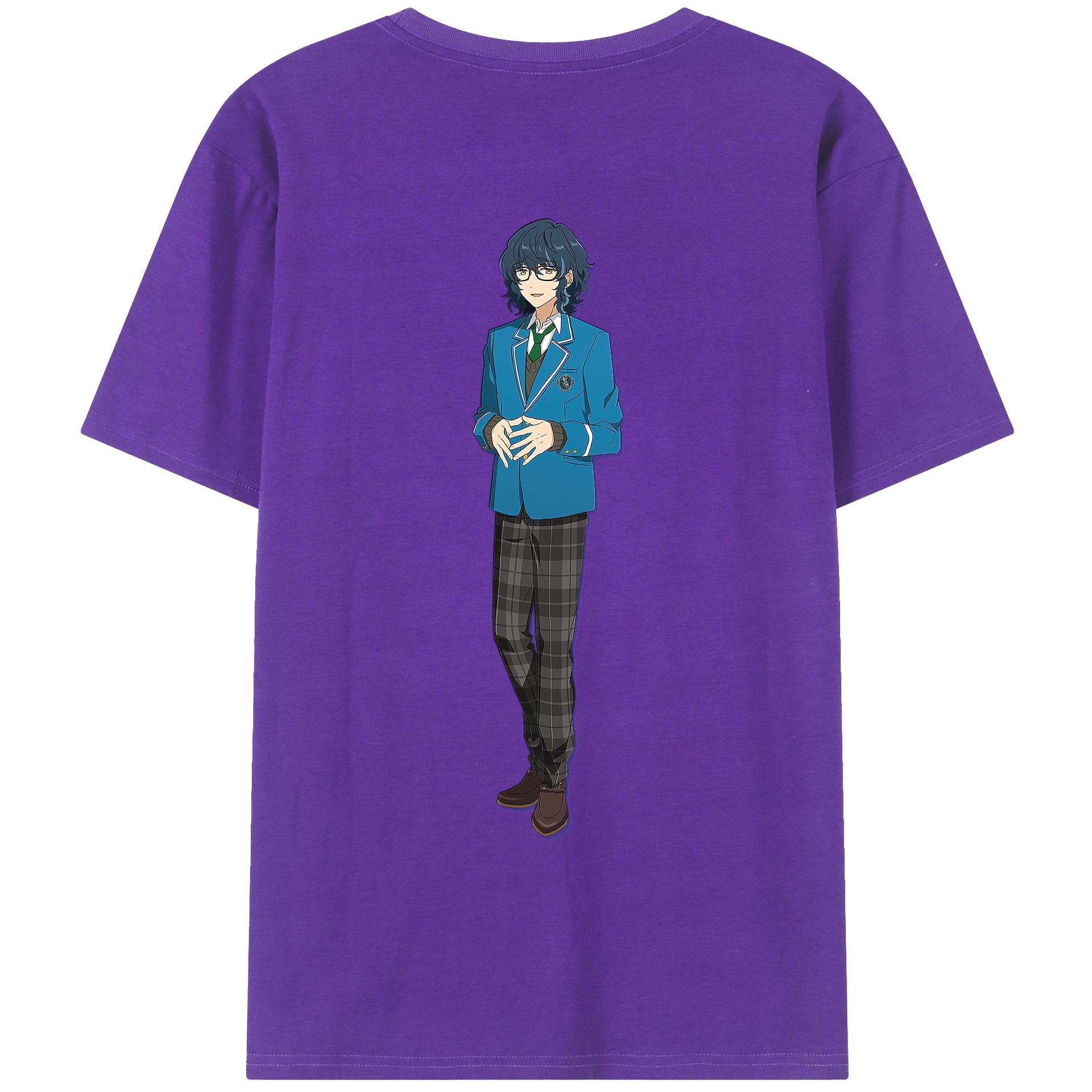 （画像用） あんさんぶるスターズ! Ensemble Stars 綿100％ メンズ半袖Tシャツ（バックプリント） 通気性