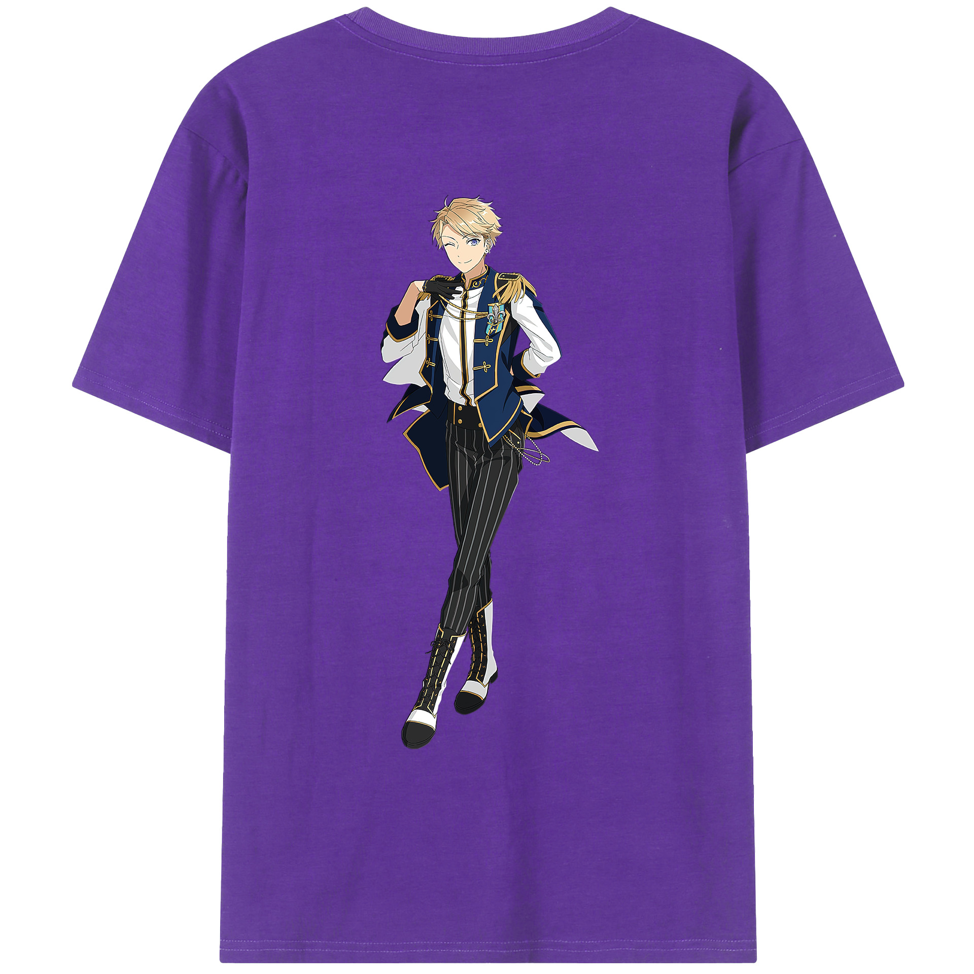 （画像用） あんさんぶるスターズ! Ensemble Stars 綿100％ メンズ半袖Tシャツ（バックプリント） 通気性