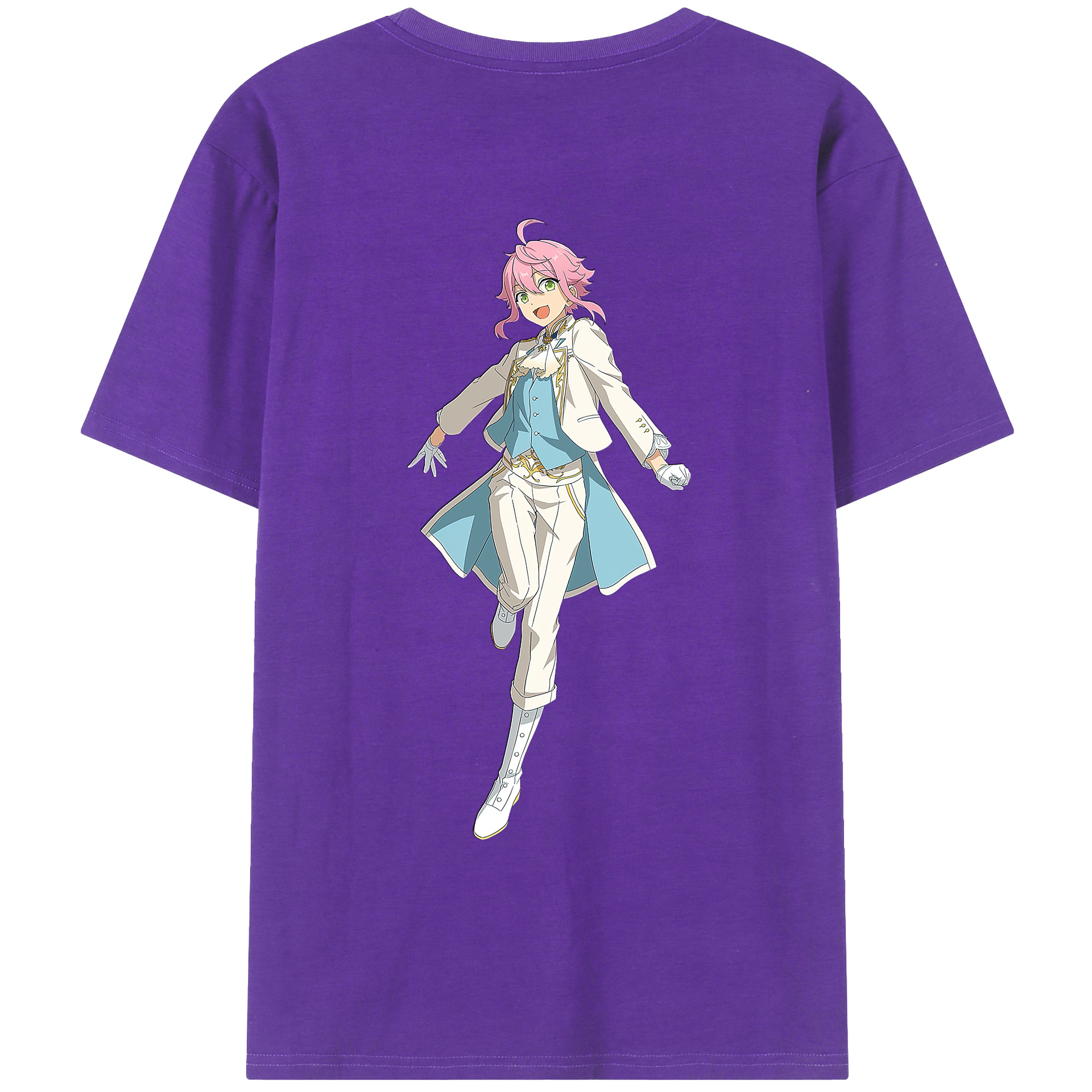 （画像用） あんさんぶるスターズ! Ensemble Stars 綿100％ メンズ半袖Tシャツ（バックプリント） 通気性