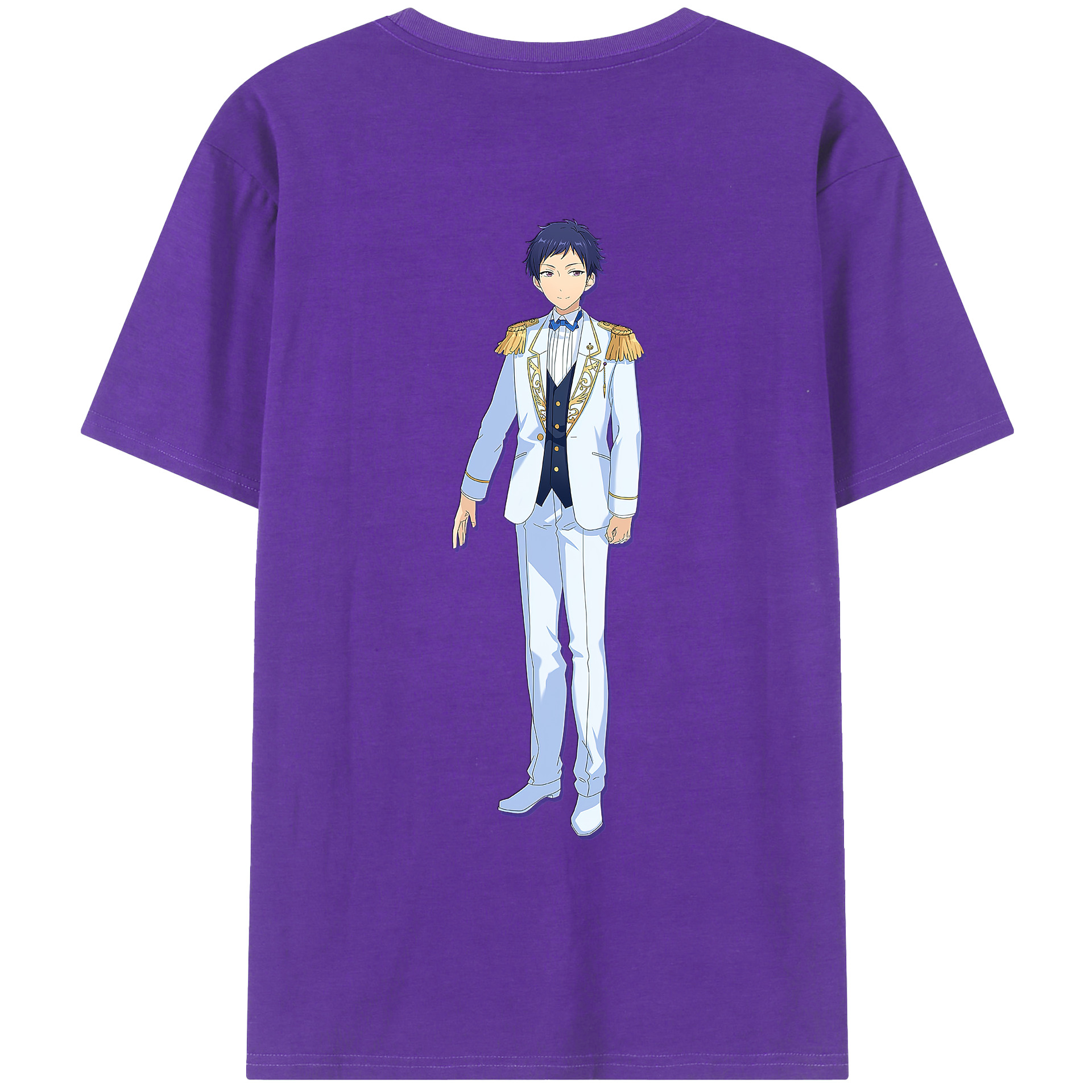 （画像用） あんさんぶるスターズ! Ensemble Stars 綿100％ メンズ半袖Tシャツ（バックプリント） 通気性