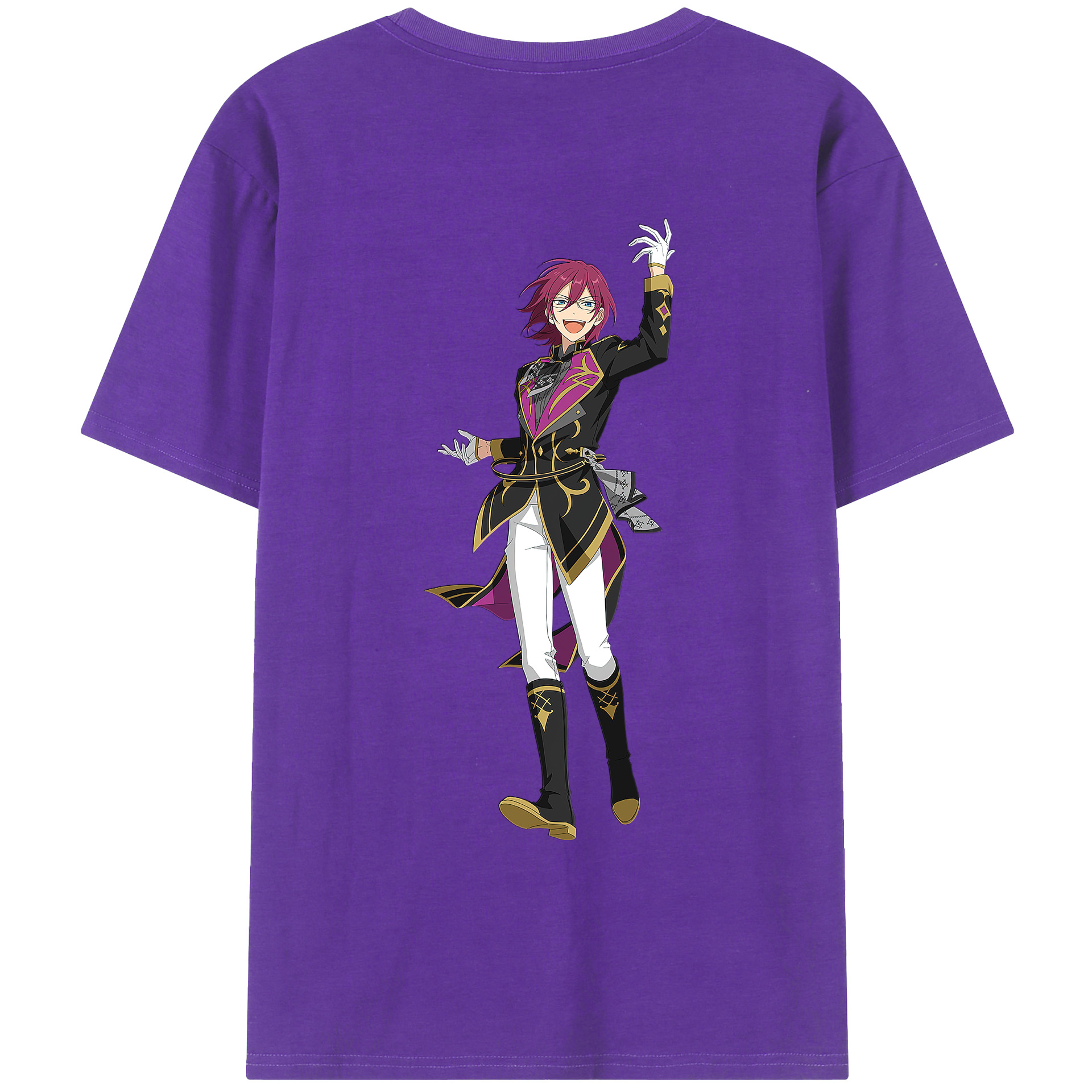 （画像用） あんさんぶるスターズ! Ensemble Stars 綿100％ メンズ半袖Tシャツ（バックプリント） 通気性