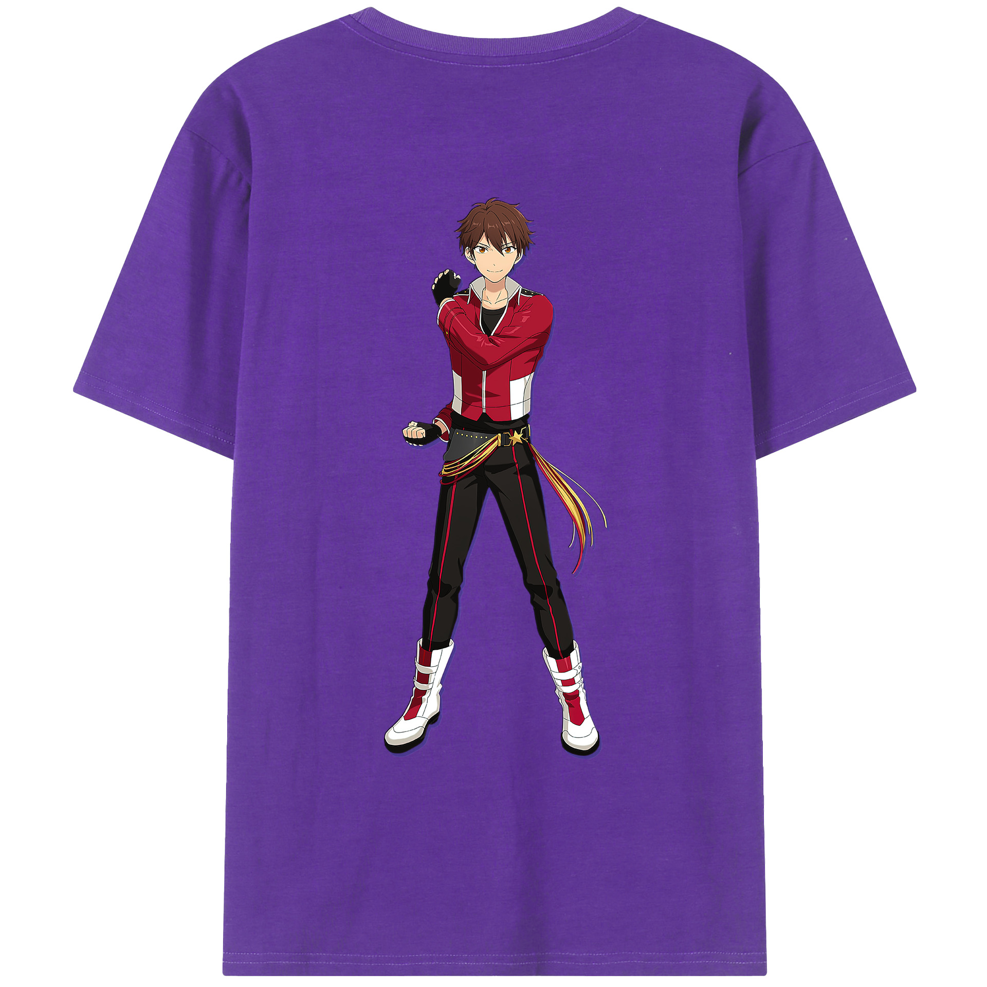 （画像用） あんさんぶるスターズ! Ensemble Stars 綿100％ メンズ半袖Tシャツ（バックプリント） 通気性