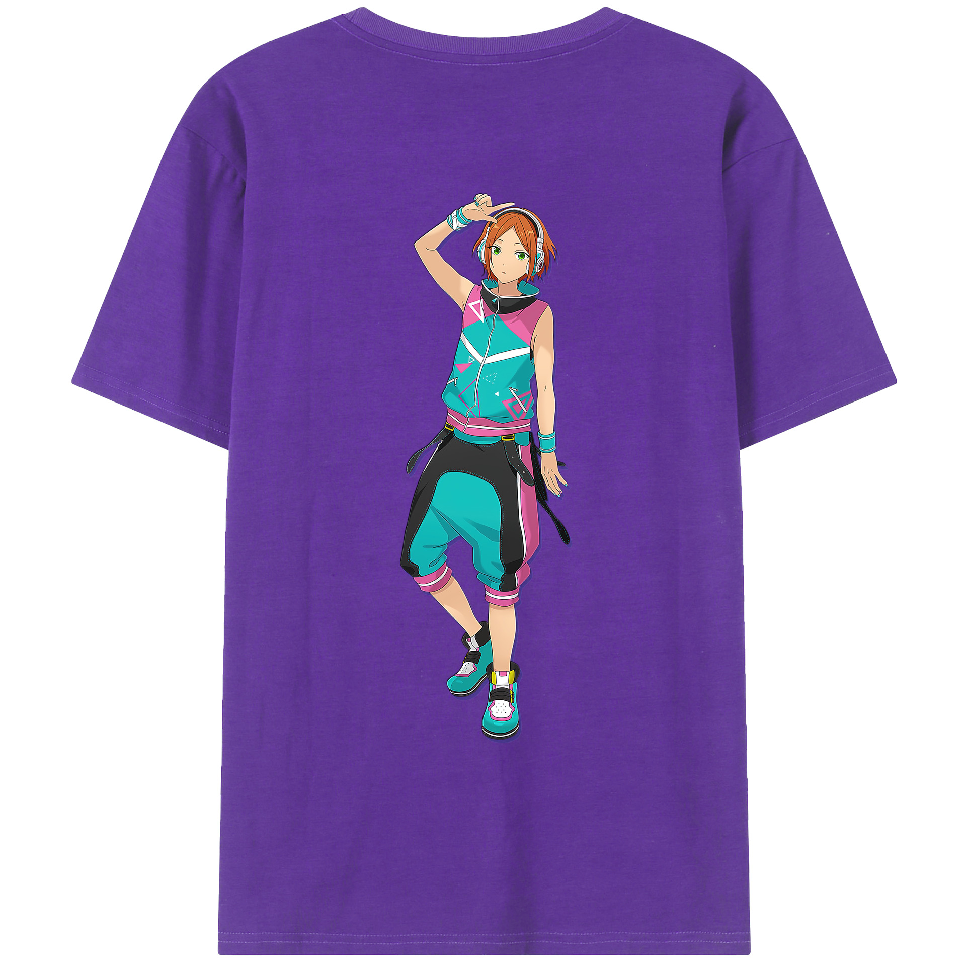 （画像用） あんさんぶるスターズ! Ensemble Stars 綿100％ メンズ半袖Tシャツ（バックプリント） 通気性