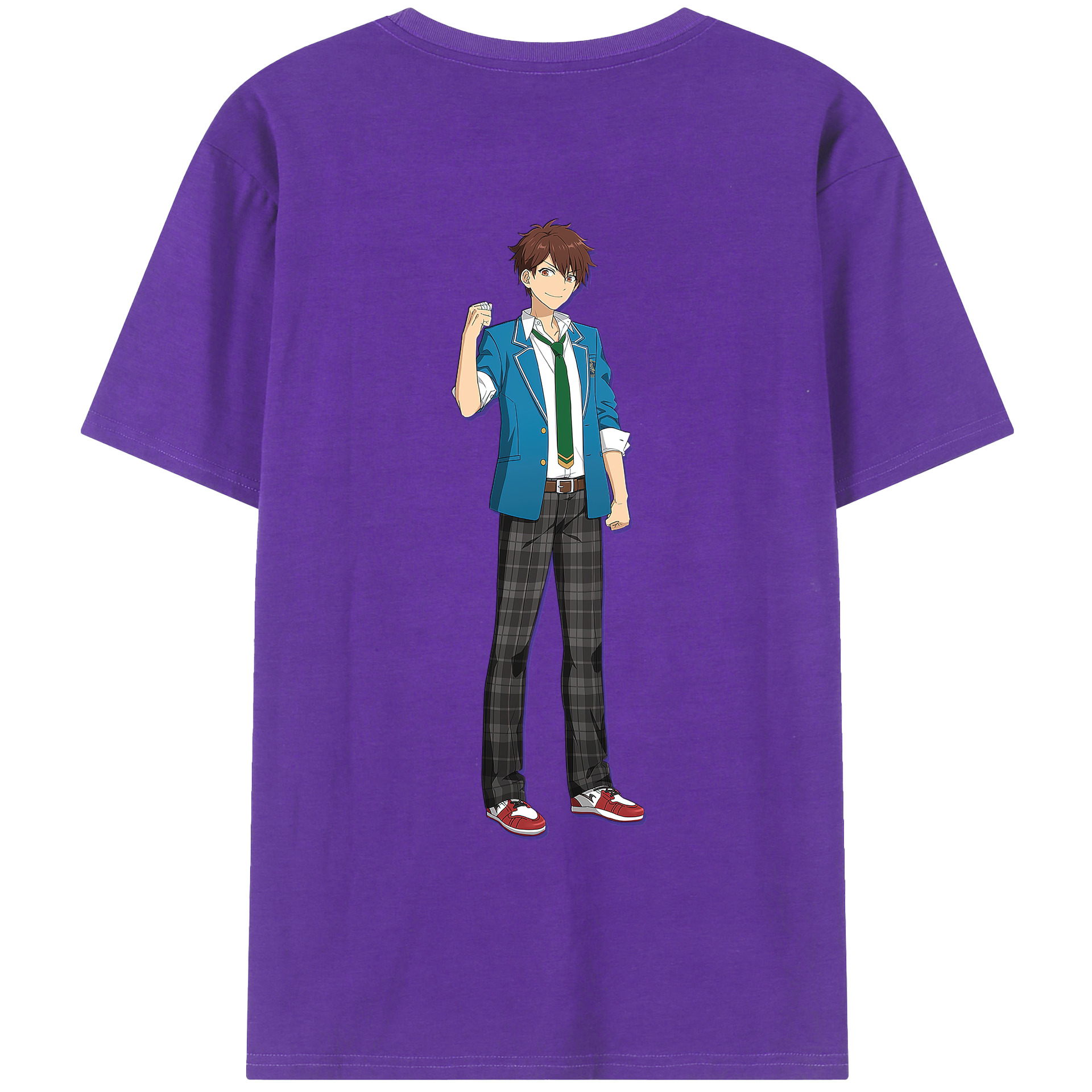 （画像用） あんさんぶるスターズ! Ensemble Stars 綿100％ メンズ半袖Tシャツ（バックプリント） 通気性