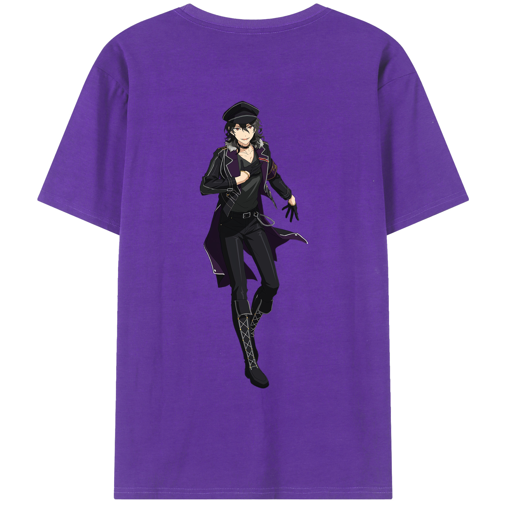 （画像用） あんさんぶるスターズ! Ensemble Stars 綿100％ メンズ半袖Tシャツ（バックプリント） 通気性
