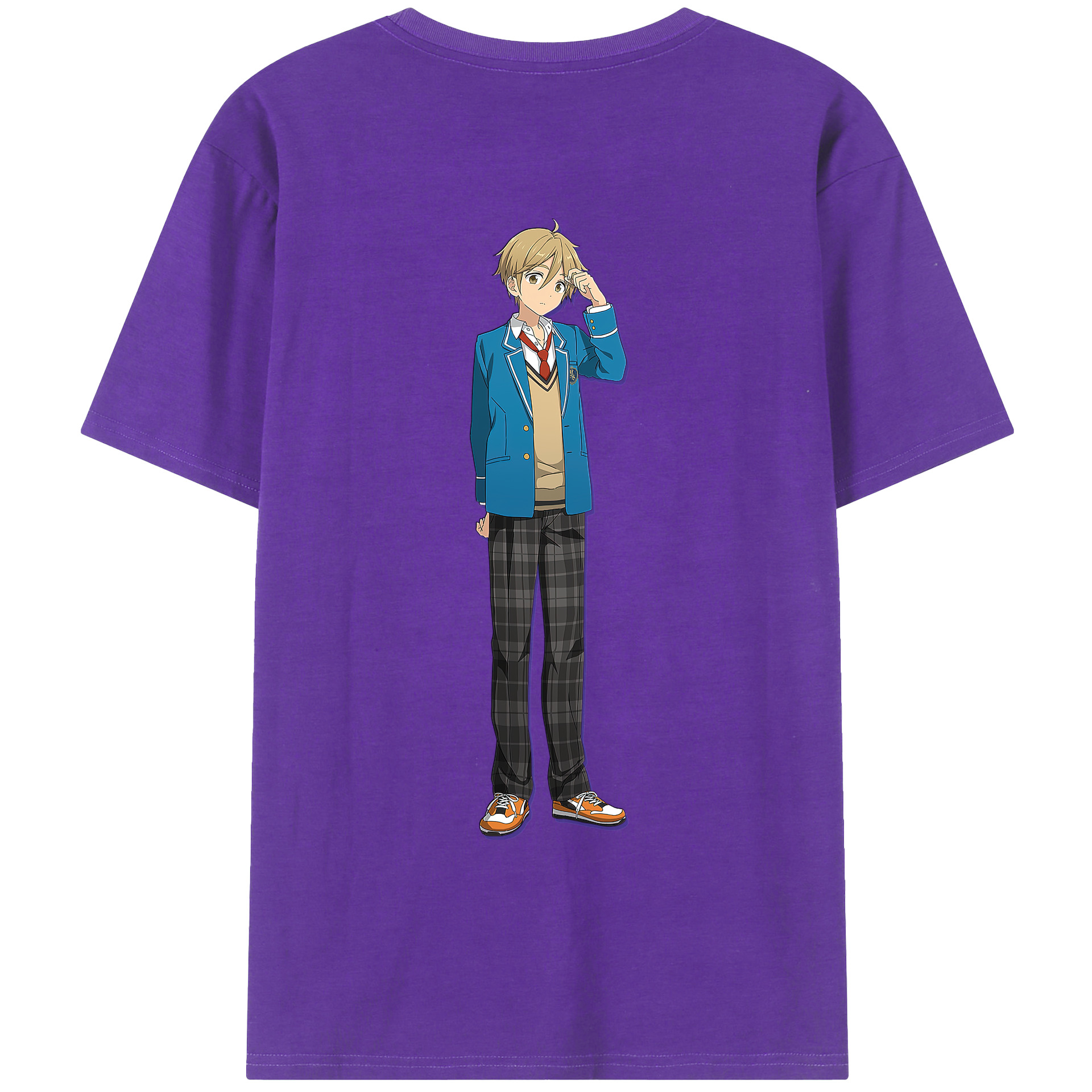 （画像用） あんさんぶるスターズ! Ensemble Stars 綿100％ メンズ半袖Tシャツ（バックプリント） 通気性