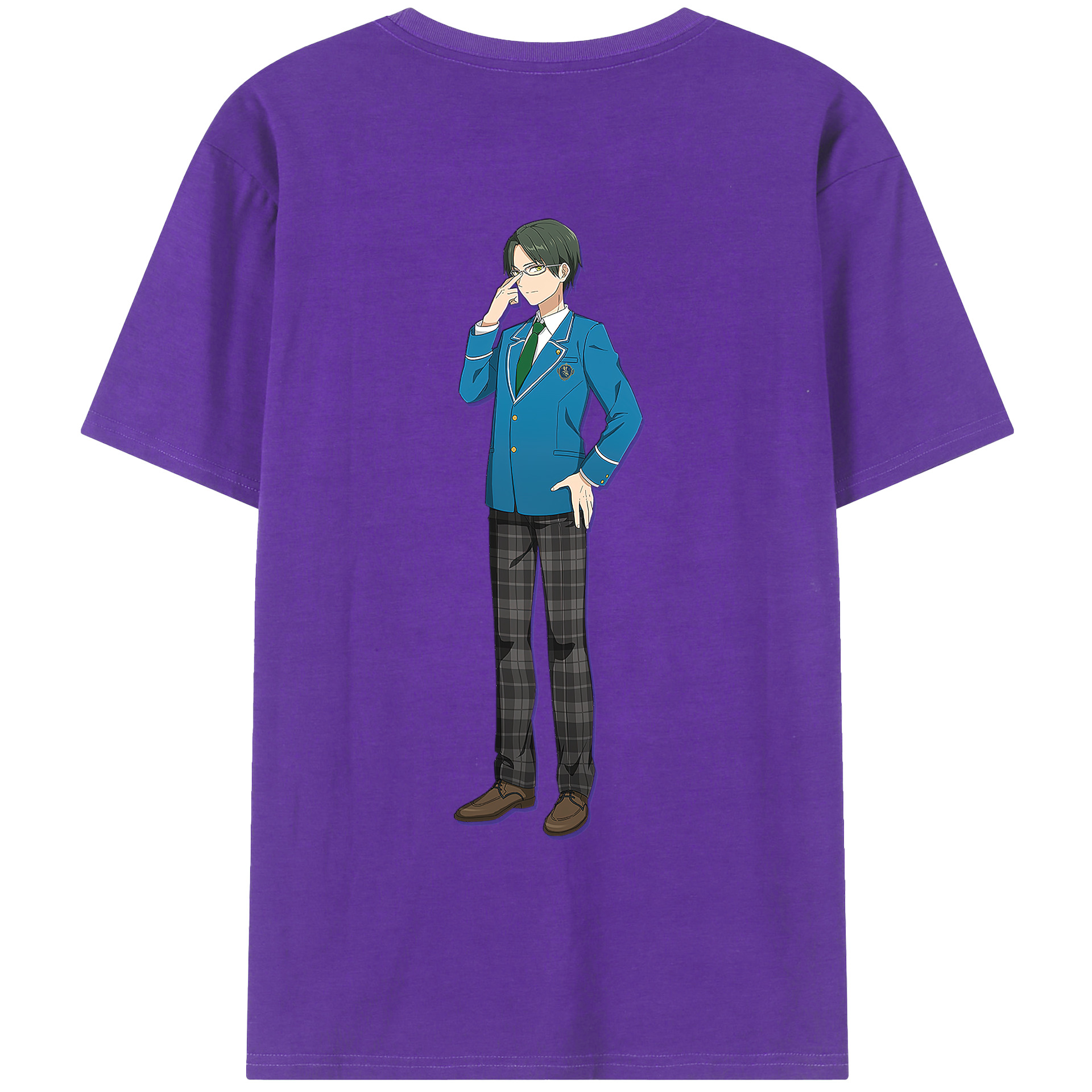 （画像用） あんさんぶるスターズ! Ensemble Stars 綿100％ メンズ半袖Tシャツ（バックプリント） 通気性