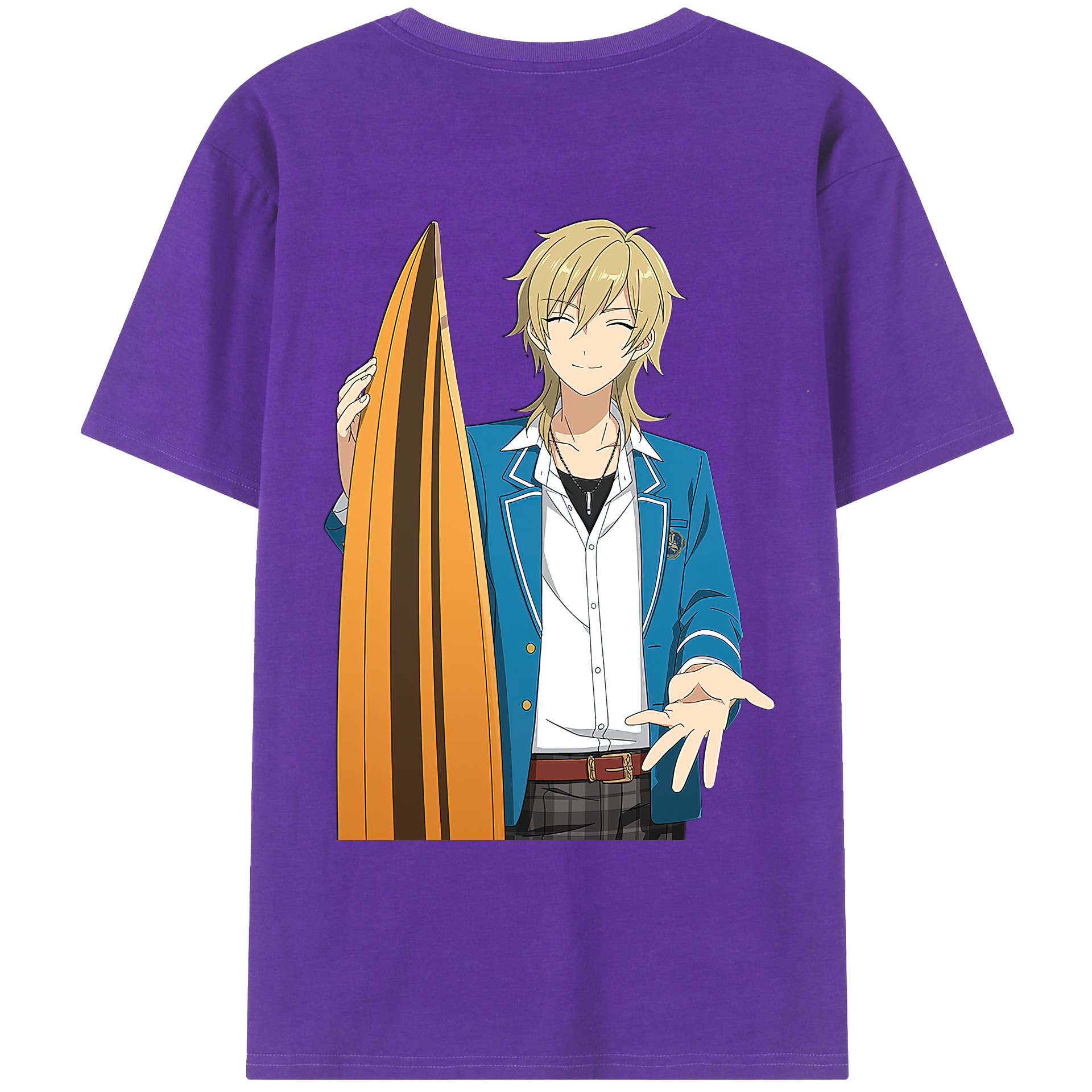 （画像用） あんさんぶるスターズ! Ensemble Stars 綿100％ メンズ半袖Tシャツ（バックプリント） 通気性