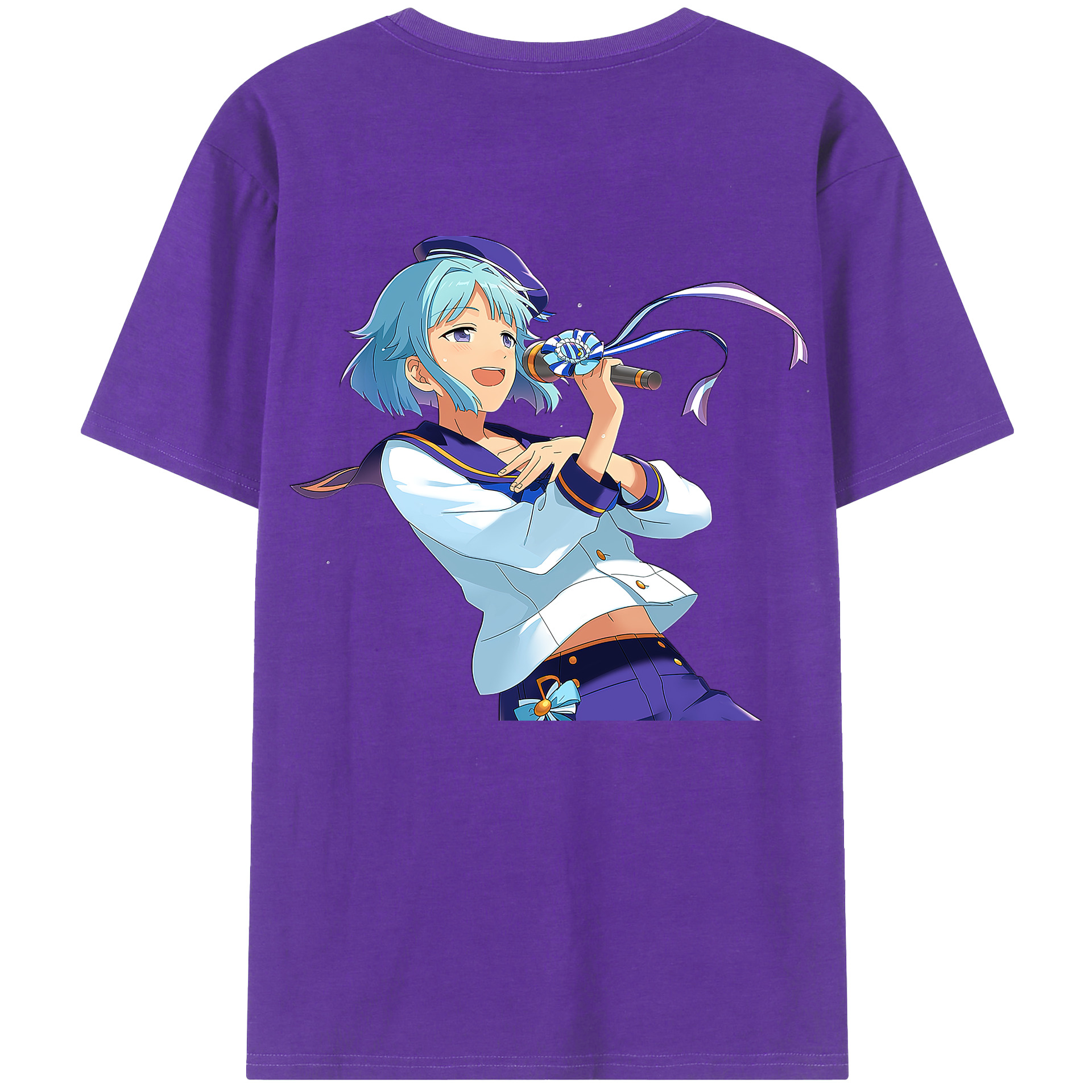 （画像用） あんさんぶるスターズ! Ensemble Stars 綿100％ メンズ半袖Tシャツ（バックプリント） 通気性