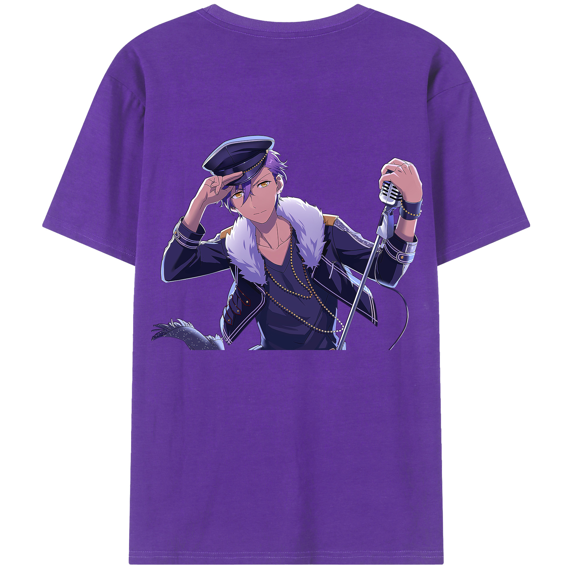 （画像用） あんさんぶるスターズ! Ensemble Stars 綿100％ メンズ半袖Tシャツ（バックプリント） 通気性