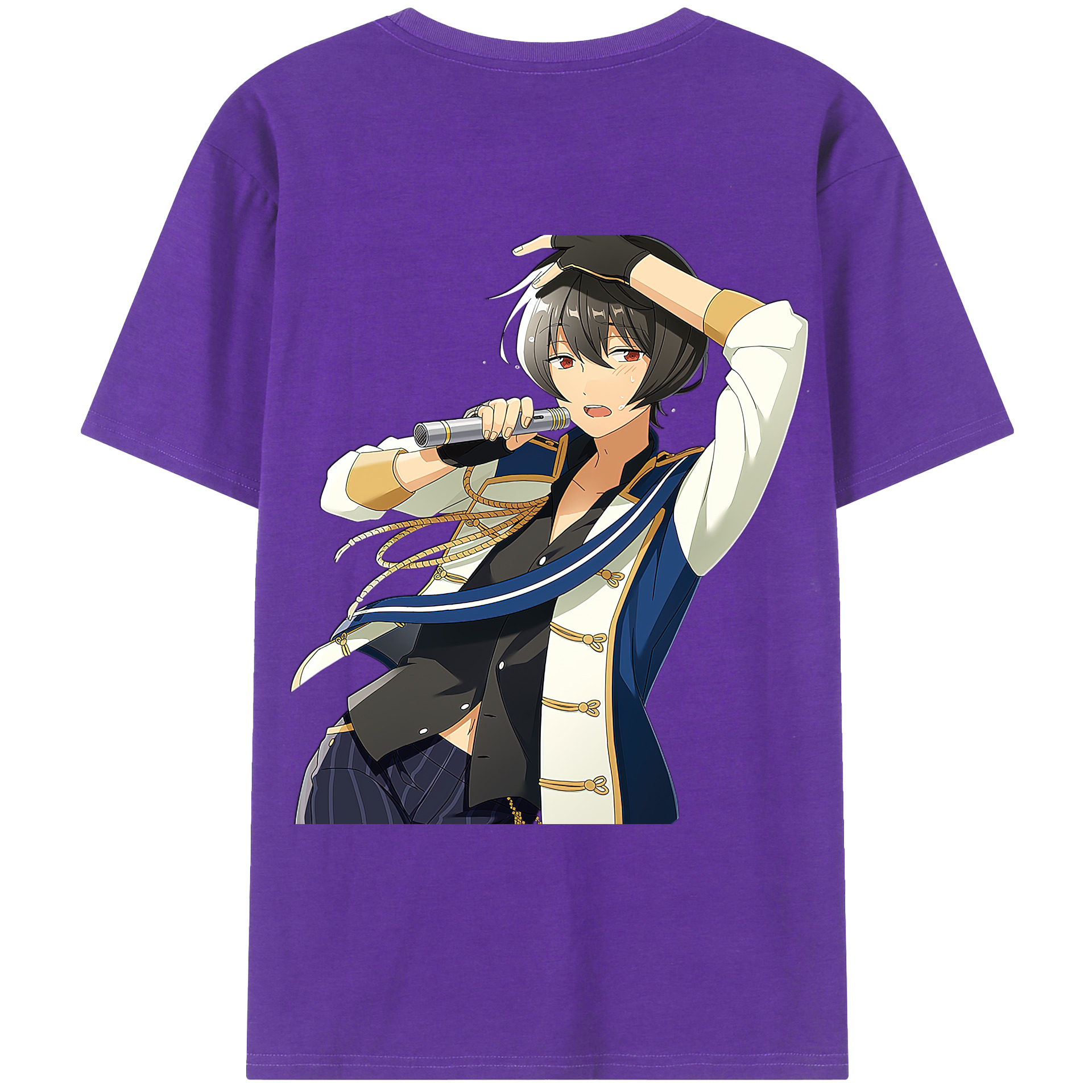 （画像用） あんさんぶるスターズ! Ensemble Stars 綿100％ メンズ半袖Tシャツ（バックプリント） 通気性