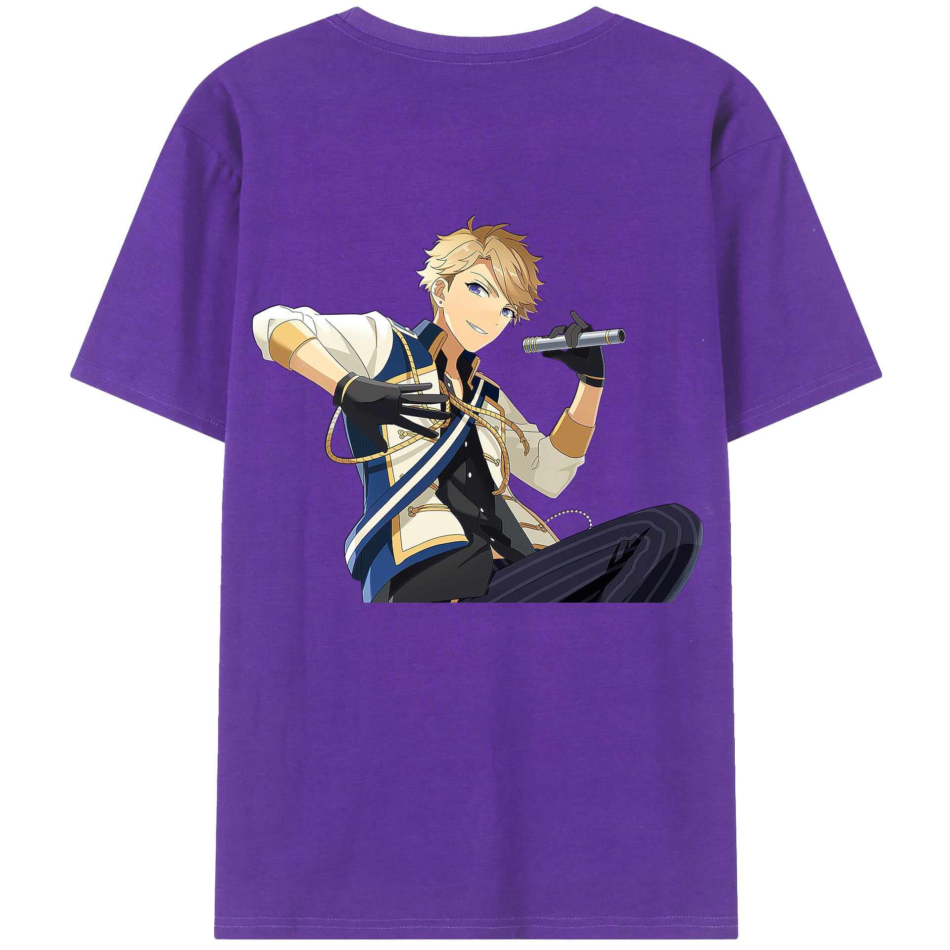 （画像用） あんさんぶるスターズ! Ensemble Stars 綿100％ メンズ半袖Tシャツ（バックプリント） 通気性