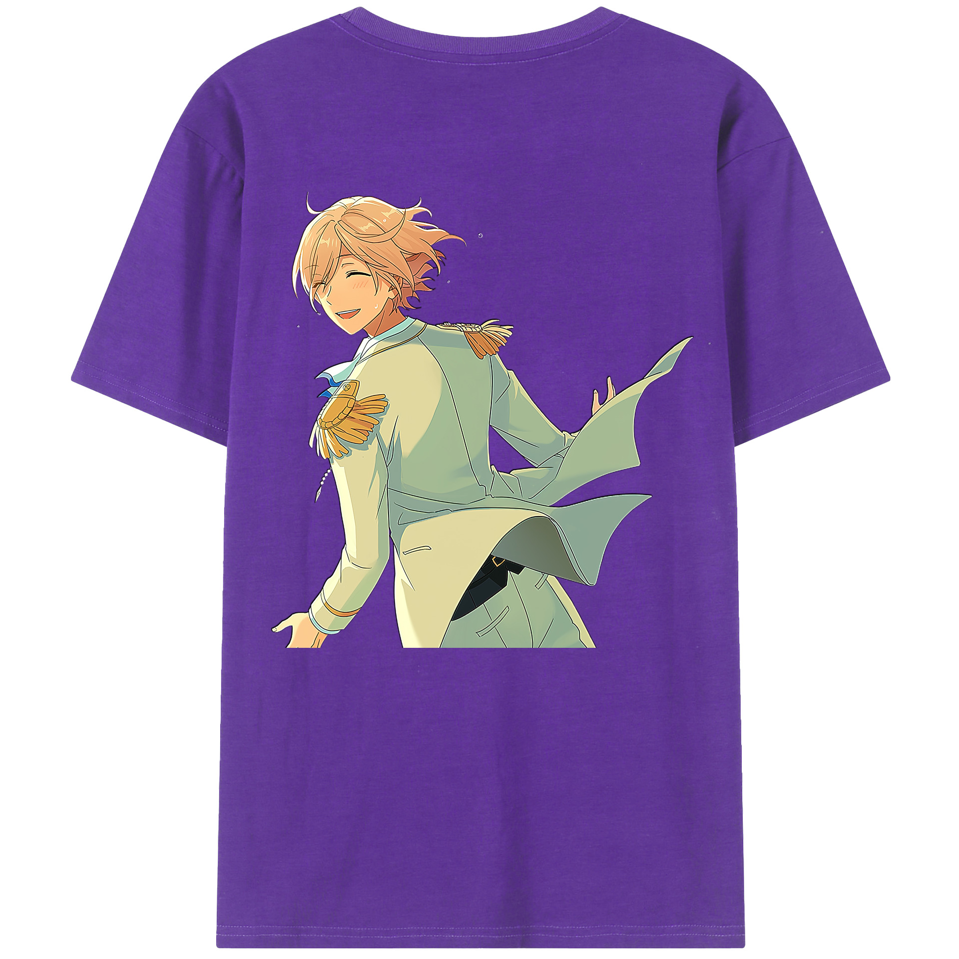 （画像用） あんさんぶるスターズ! Ensemble Stars 綿100％ メンズ半袖Tシャツ（バックプリント） 通気性