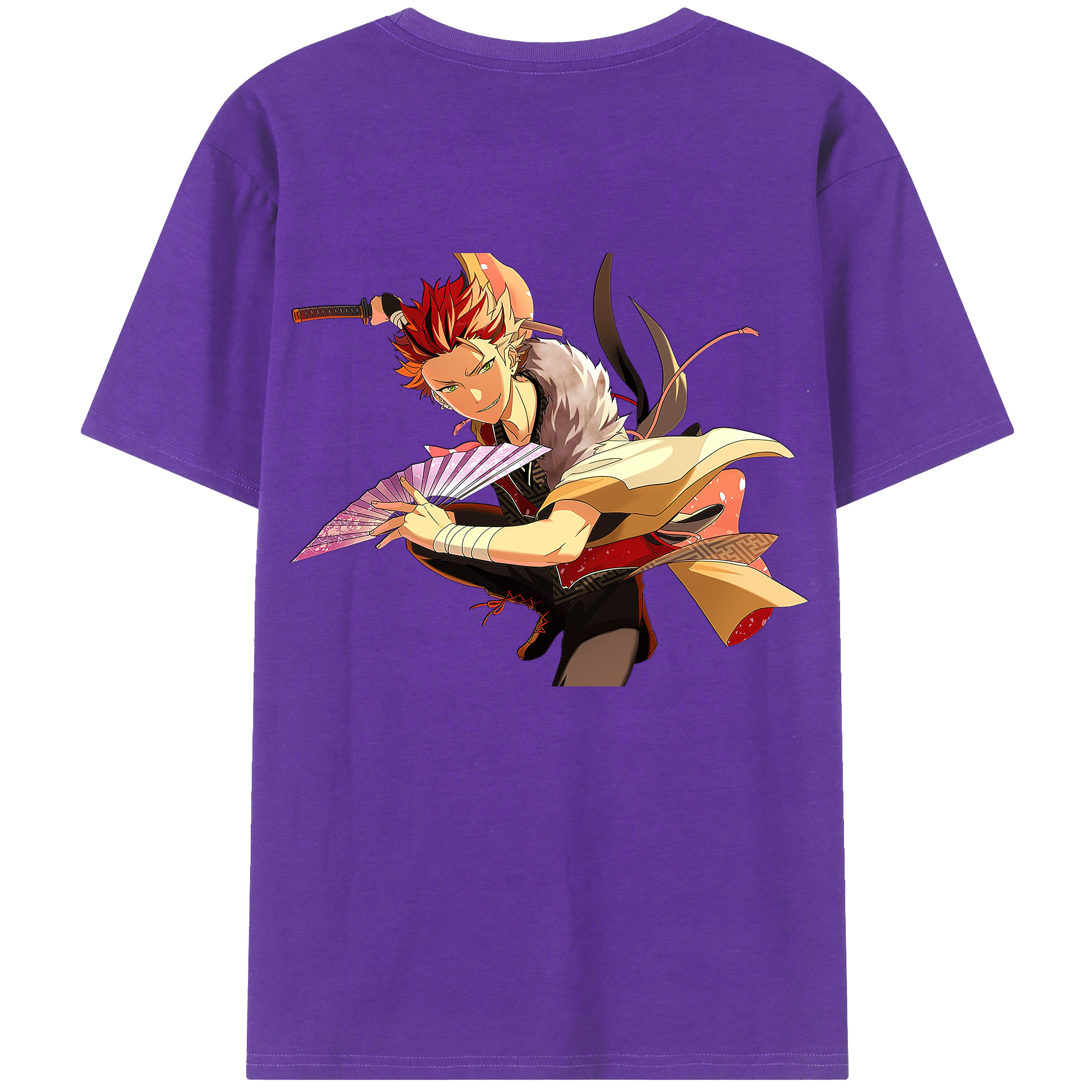 （画像用） あんさんぶるスターズ! Ensemble Stars 綿100％ メンズ半袖Tシャツ（バックプリント） 通気性