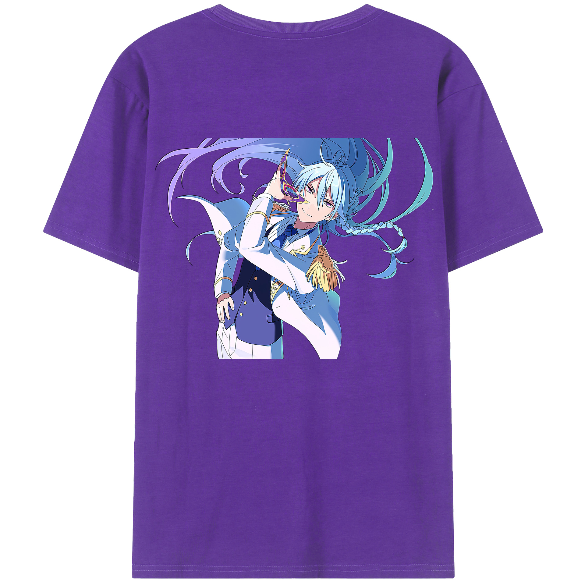 （画像用） あんさんぶるスターズ! Ensemble Stars 綿100％ メンズ半袖Tシャツ（バックプリント） 通気性