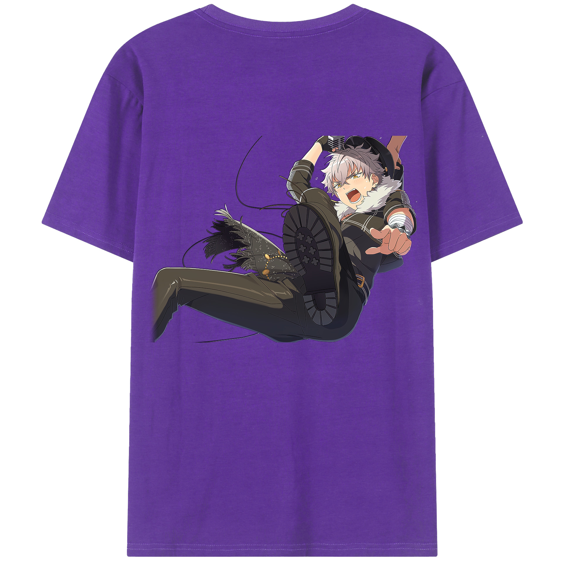 （画像用） あんさんぶるスターズ! Ensemble Stars 綿100％ メンズ半袖Tシャツ（バックプリント） 通気性