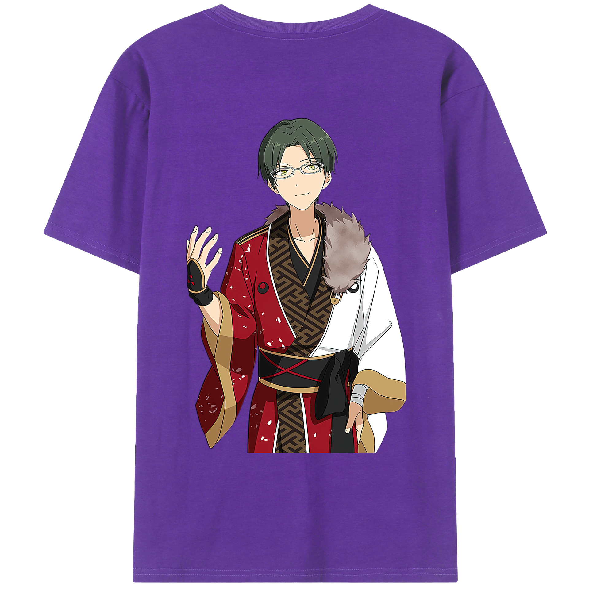 （画像用） あんさんぶるスターズ! Ensemble Stars 綿100％ メンズ半袖Tシャツ（バックプリント） 通気性