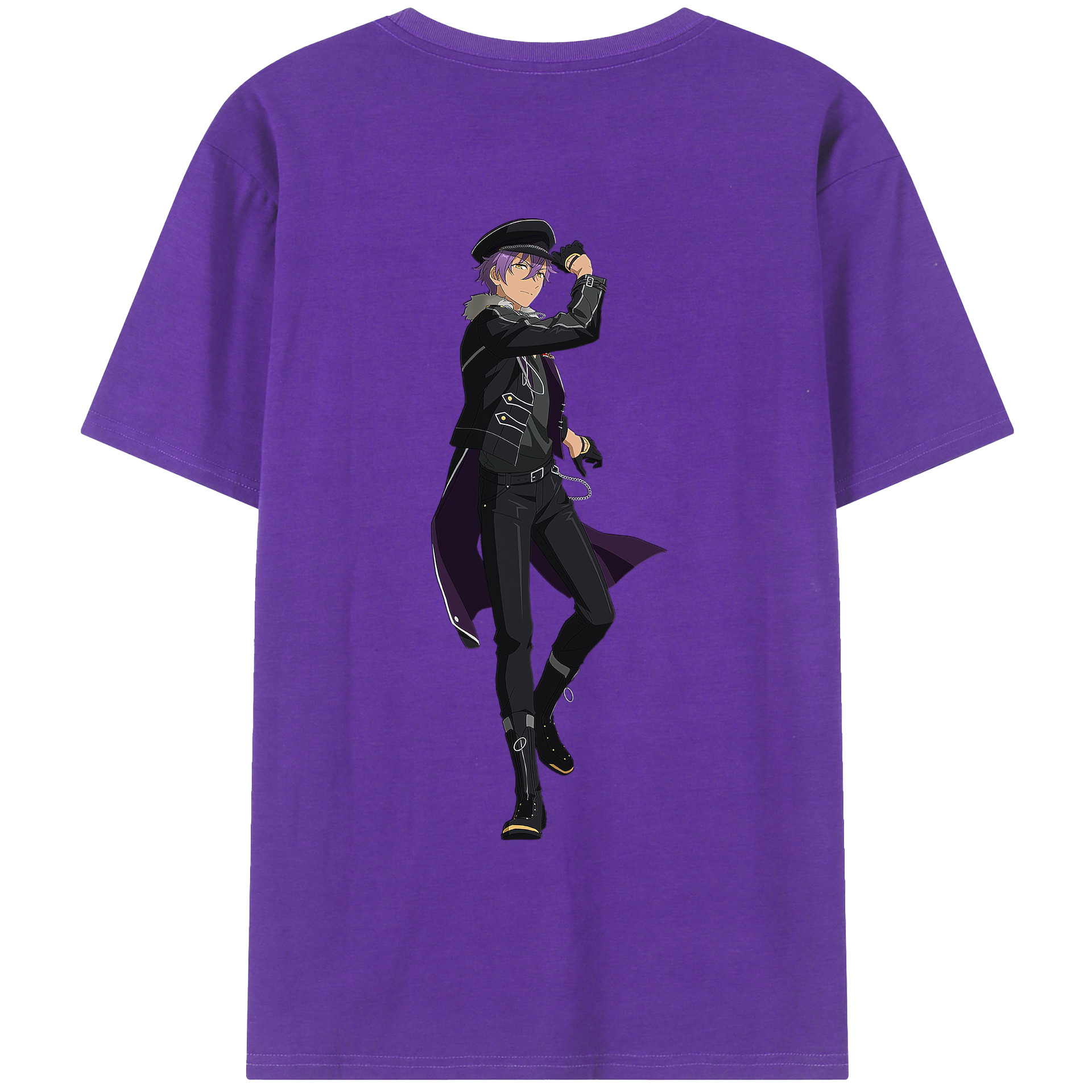 （画像用） あんさんぶるスターズ! Ensemble Stars 綿100％ メンズ半袖Tシャツ（バックプリント） 通気性