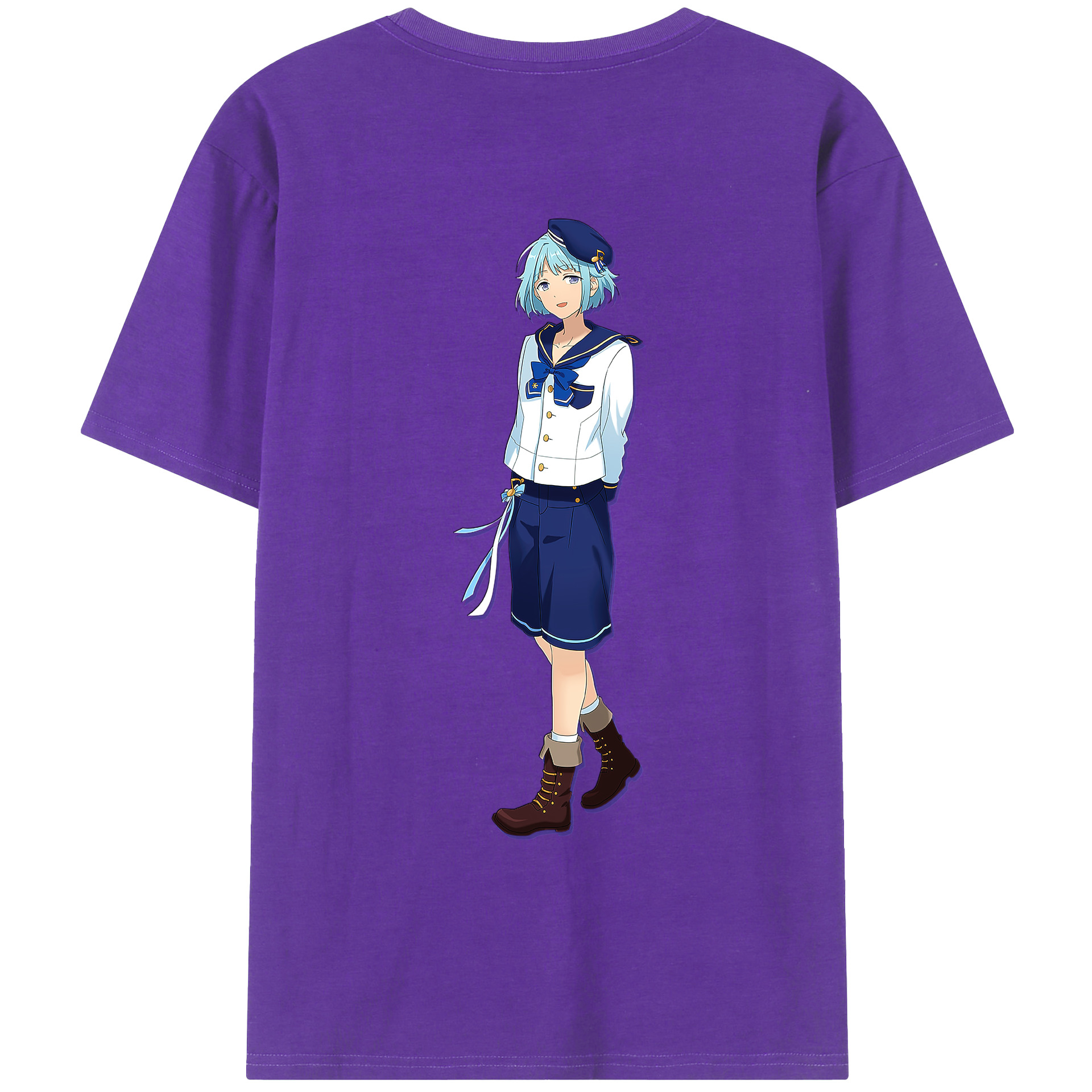 （画像用） あんさんぶるスターズ! Ensemble Stars 綿100％ メンズ半袖Tシャツ（バックプリント） 通気性