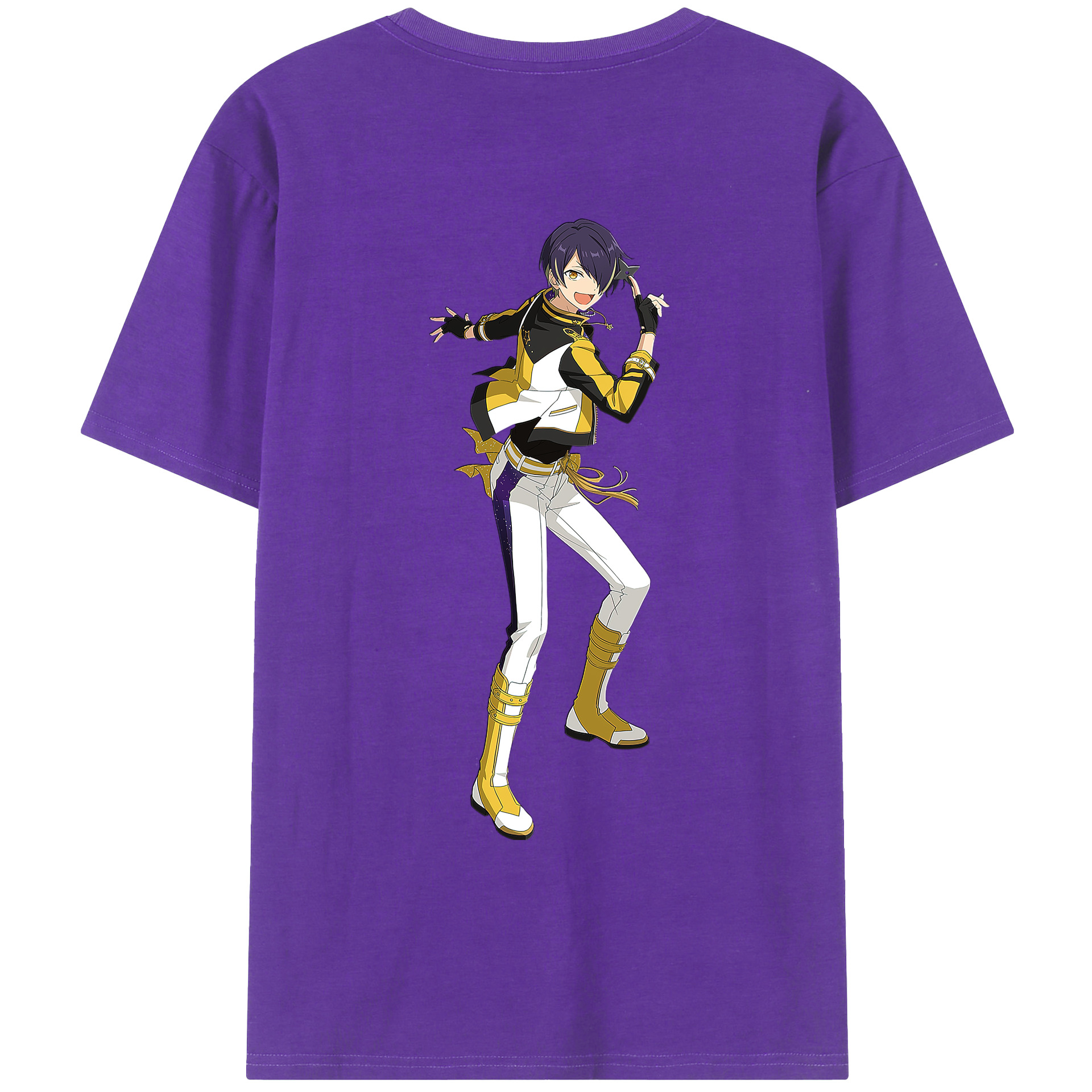 （画像用） あんさんぶるスターズ! Ensemble Stars 綿100％ メンズ半袖Tシャツ（バックプリント） 通気性