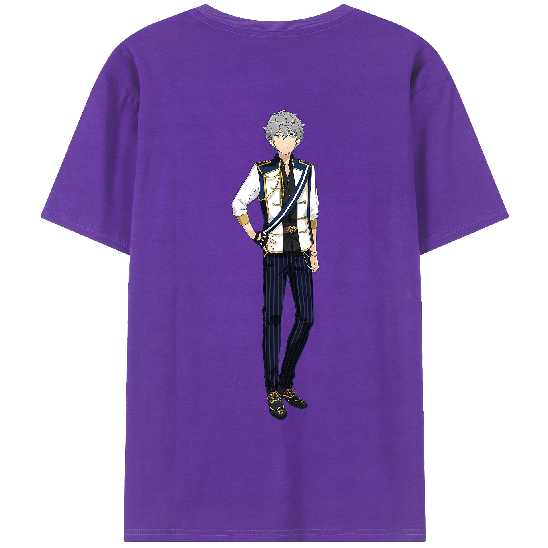 （画像用） あんさんぶるスターズ! Ensemble Stars 綿100％ メンズ半袖Tシャツ（バックプリント） 通気性