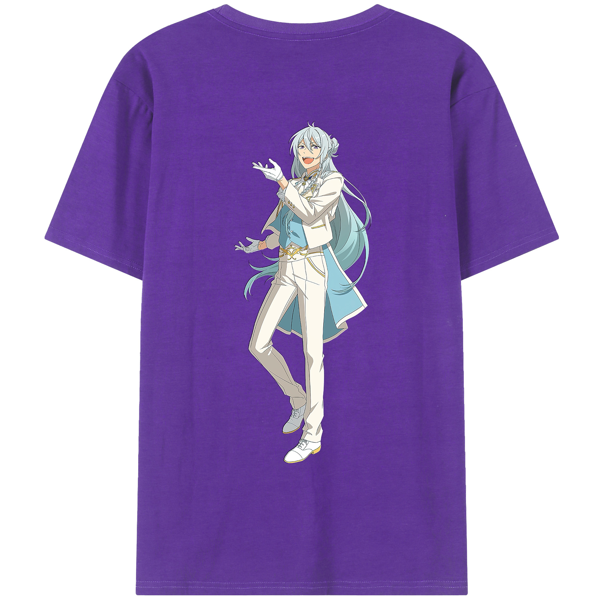 （画像用） あんさんぶるスターズ! Ensemble Stars 綿100％ メンズ半袖Tシャツ（バックプリント） 通気性