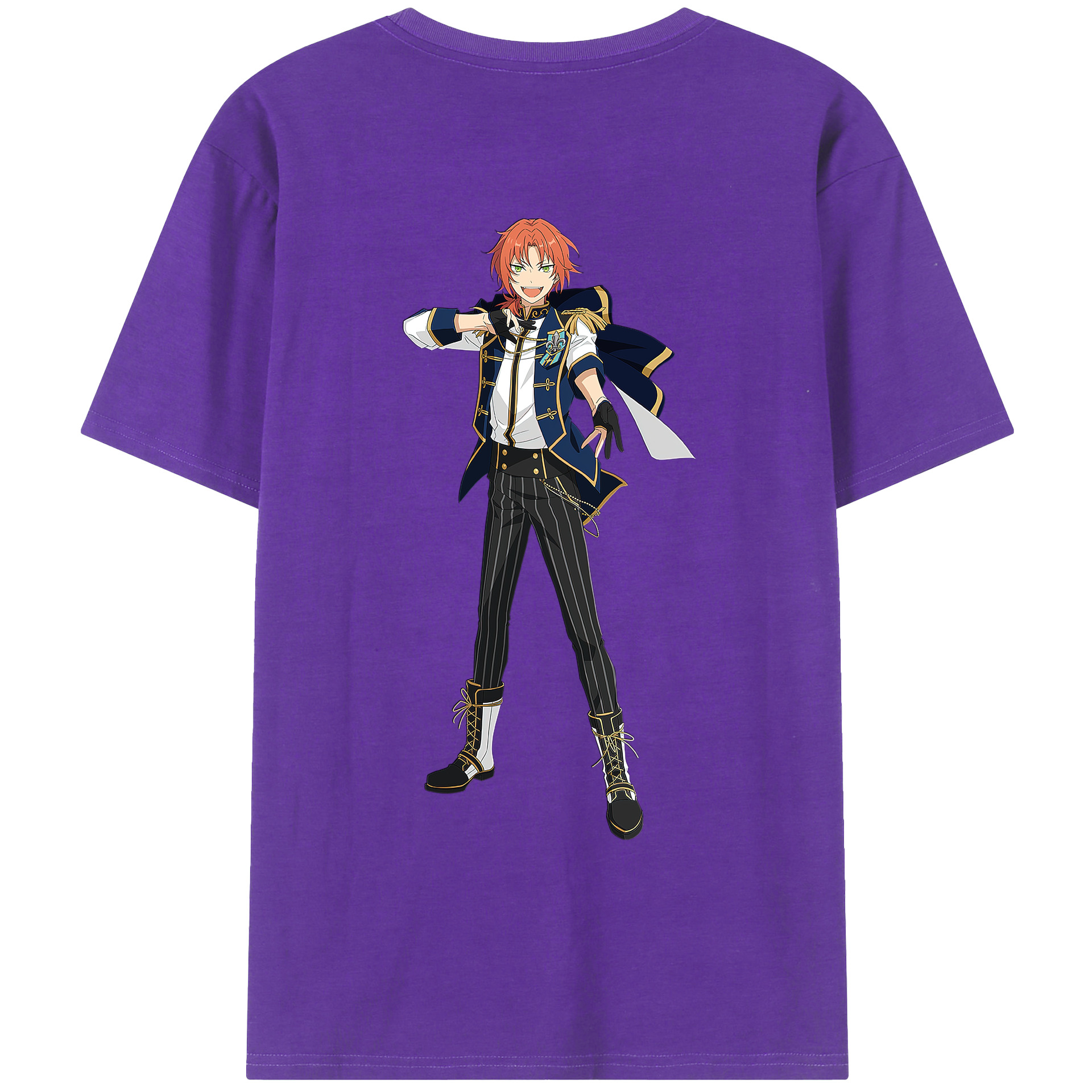（画像用） あんさんぶるスターズ! Ensemble Stars 綿100％ メンズ半袖Tシャツ（バックプリント） 通気性
