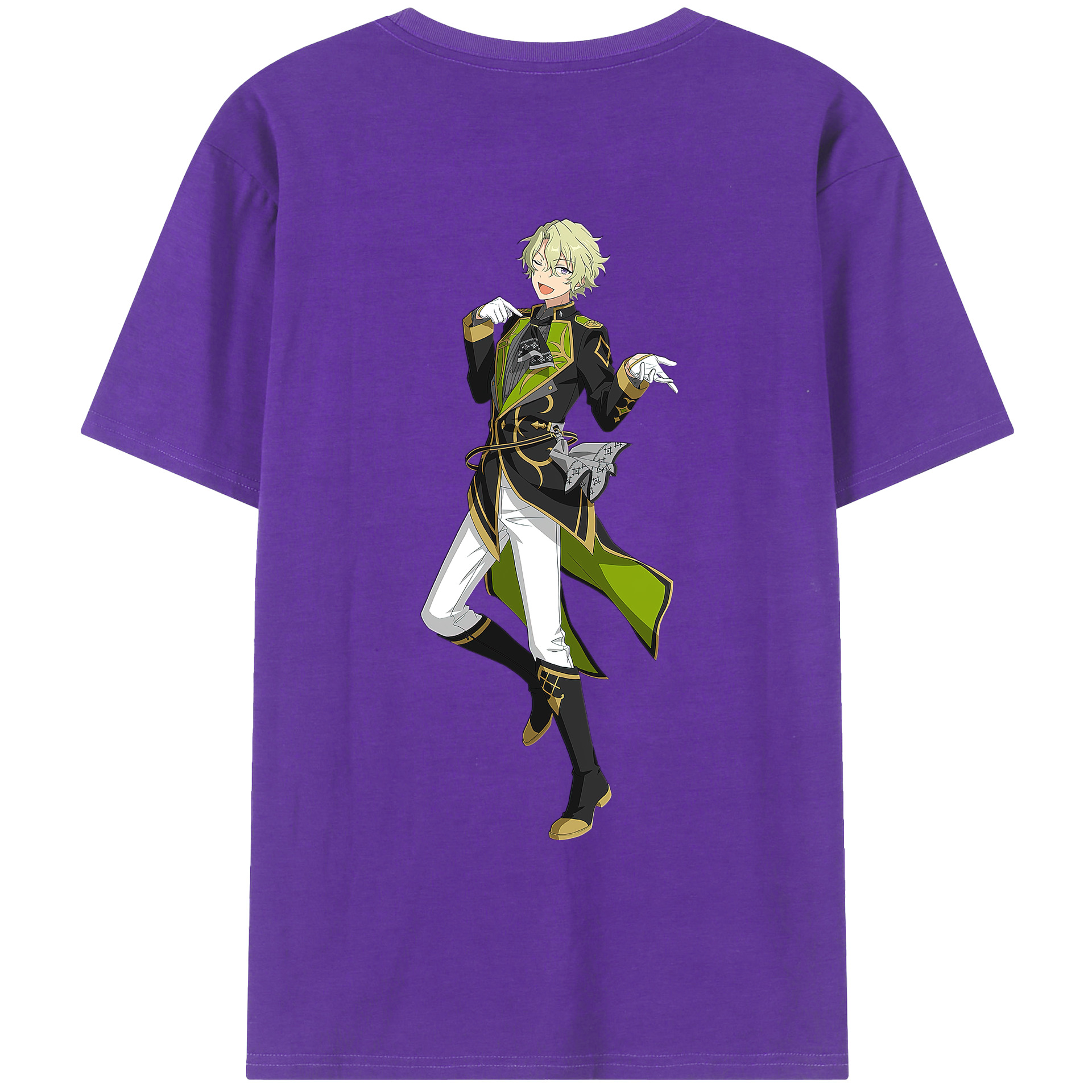 （画像用） あんさんぶるスターズ! Ensemble Stars 綿100％ メンズ半袖Tシャツ（バックプリント） 通気性