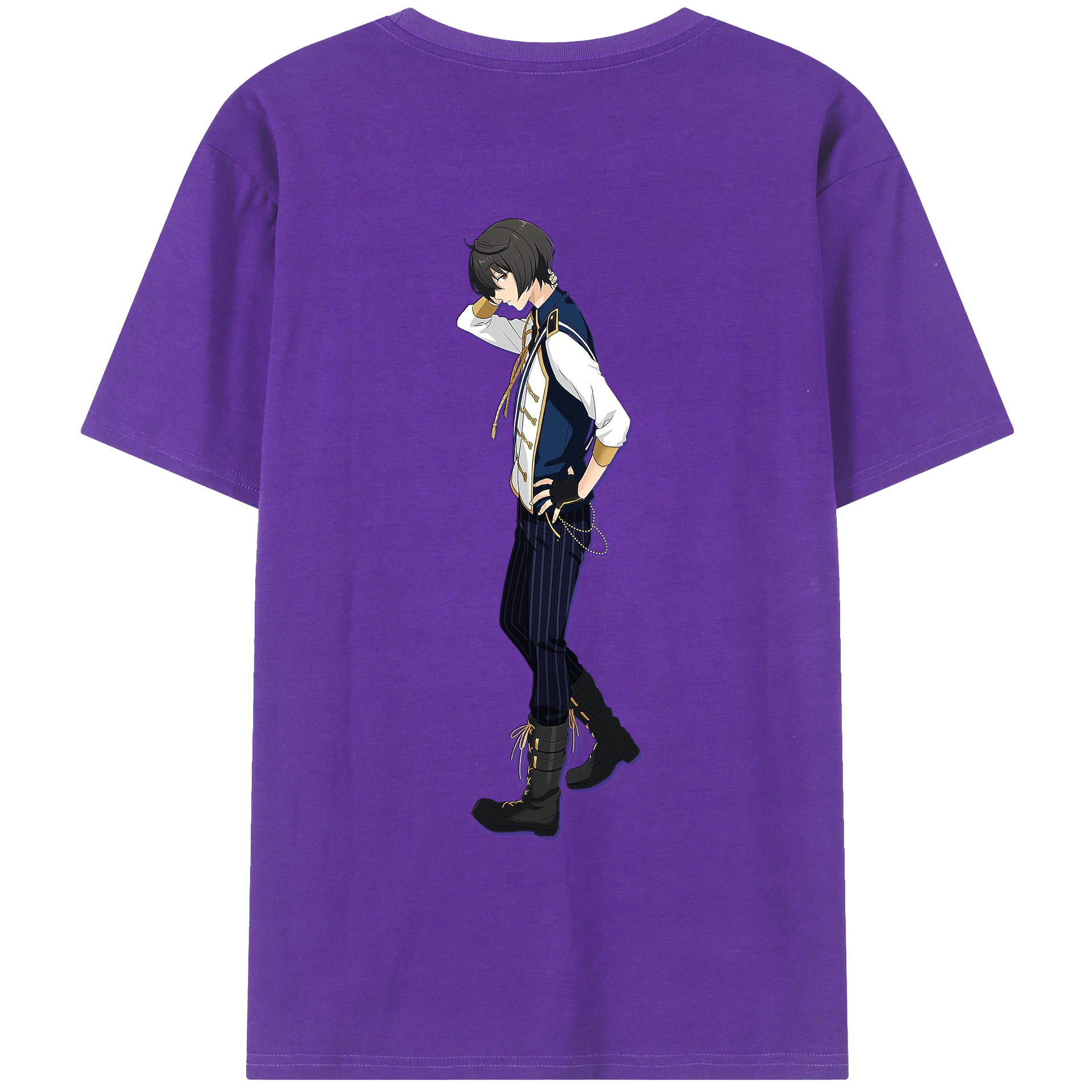 あんさんぶるスターズ! Ensemble Stars 綿100％ メンズ半袖Tシャツ（バックプリント） 通気性
