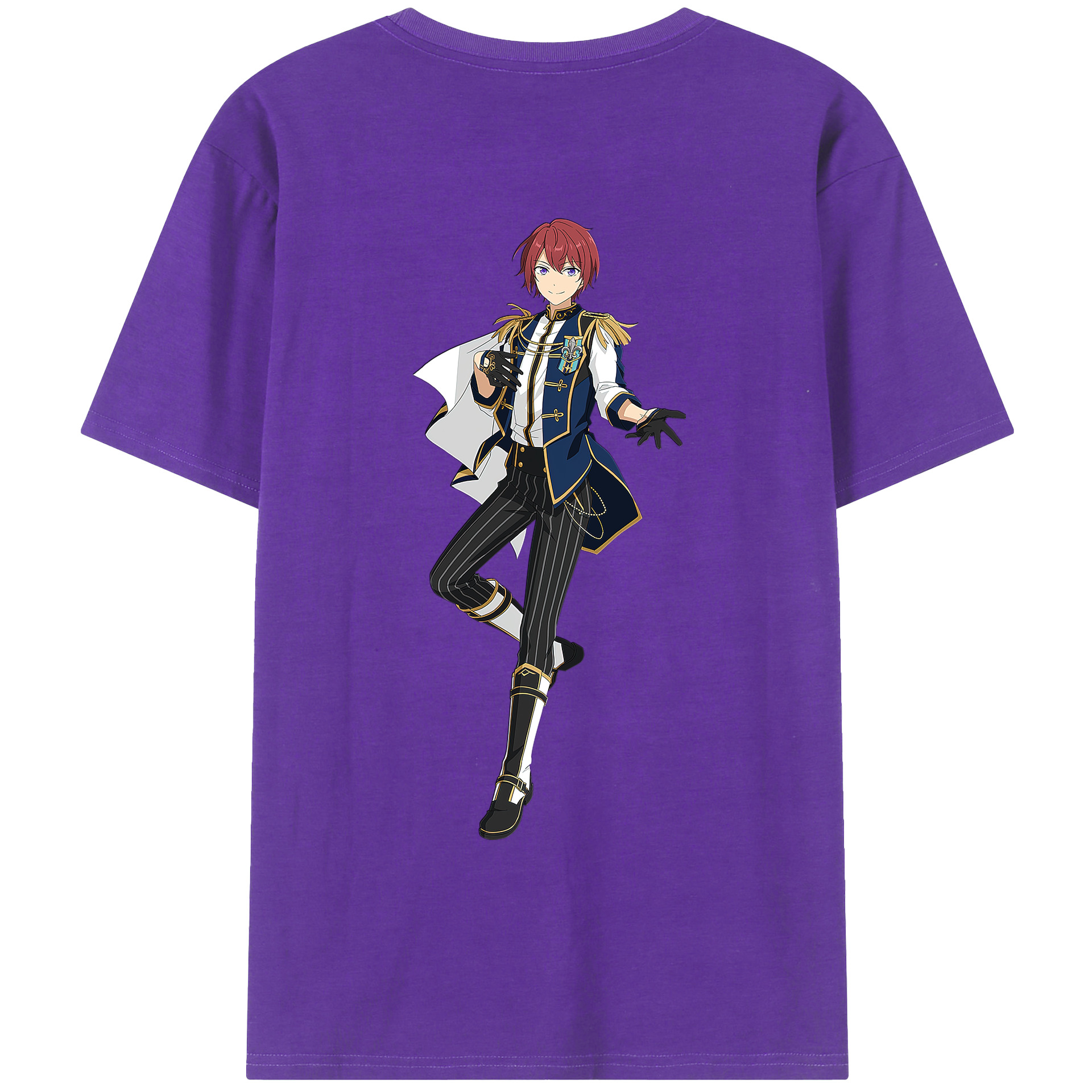 （画像用） あんさんぶるスターズ! Ensemble Stars 綿100％ メンズ半袖Tシャツ（バックプリント） 通気性