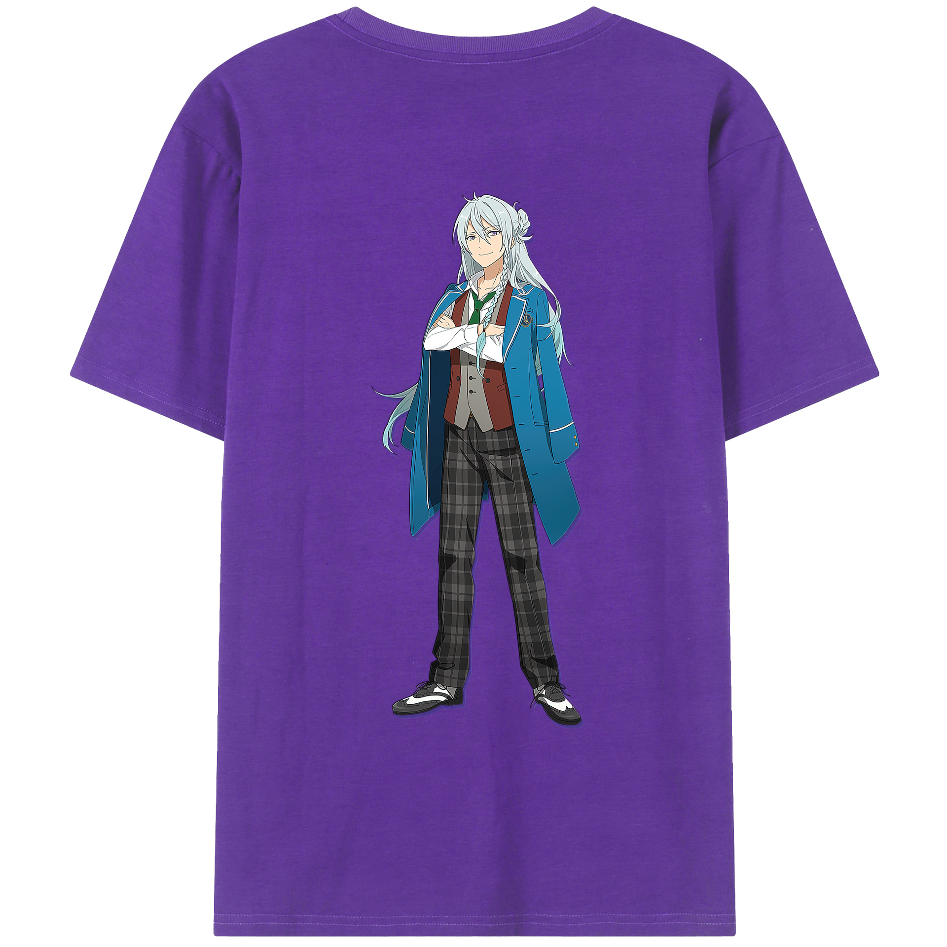 （画像用） あんさんぶるスターズ! Ensemble Stars 綿100％ メンズ半袖Tシャツ（バックプリント） 通気性
