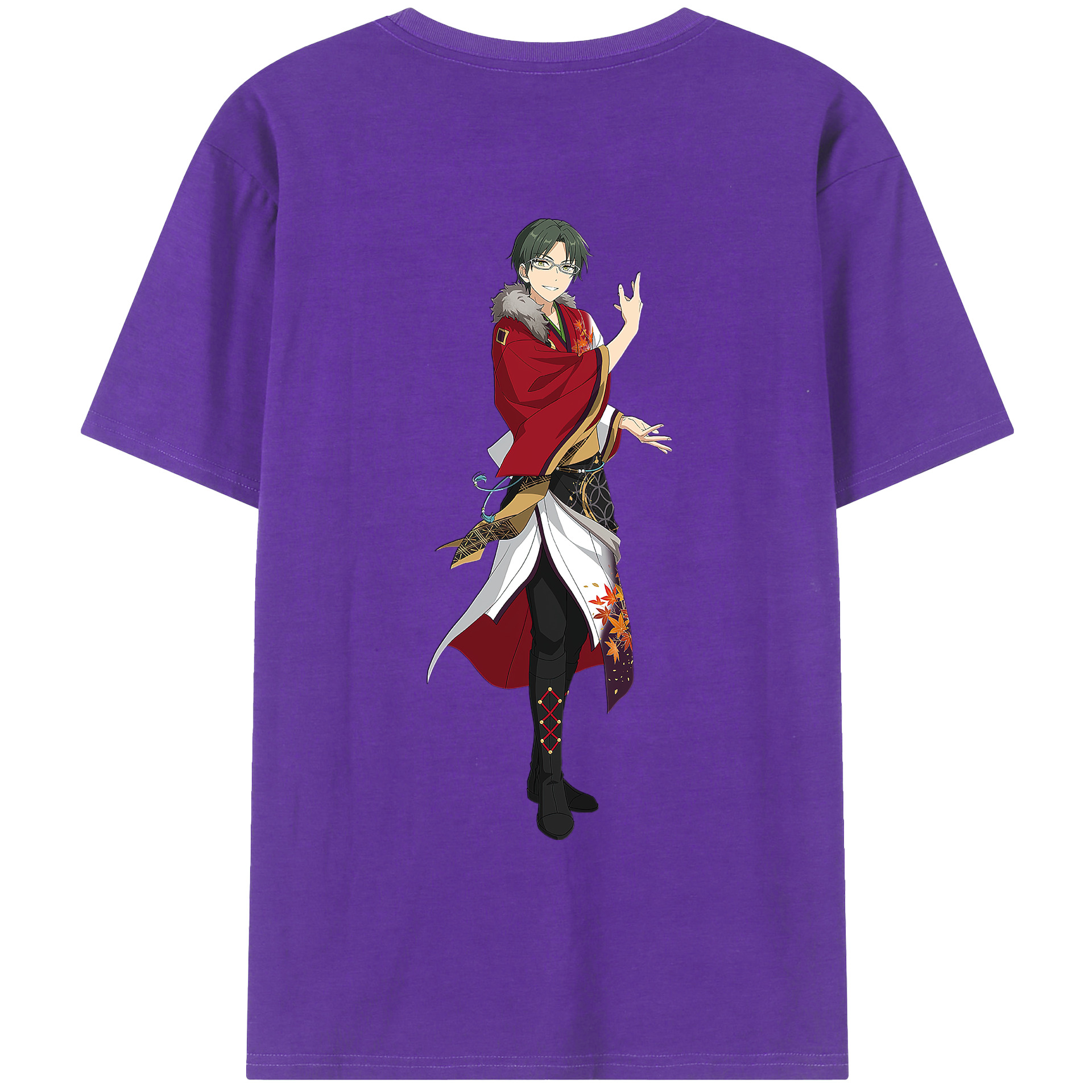 （画像用） あんさんぶるスターズ! Ensemble Stars 綿100％ メンズ半袖Tシャツ（バックプリント） 通気性