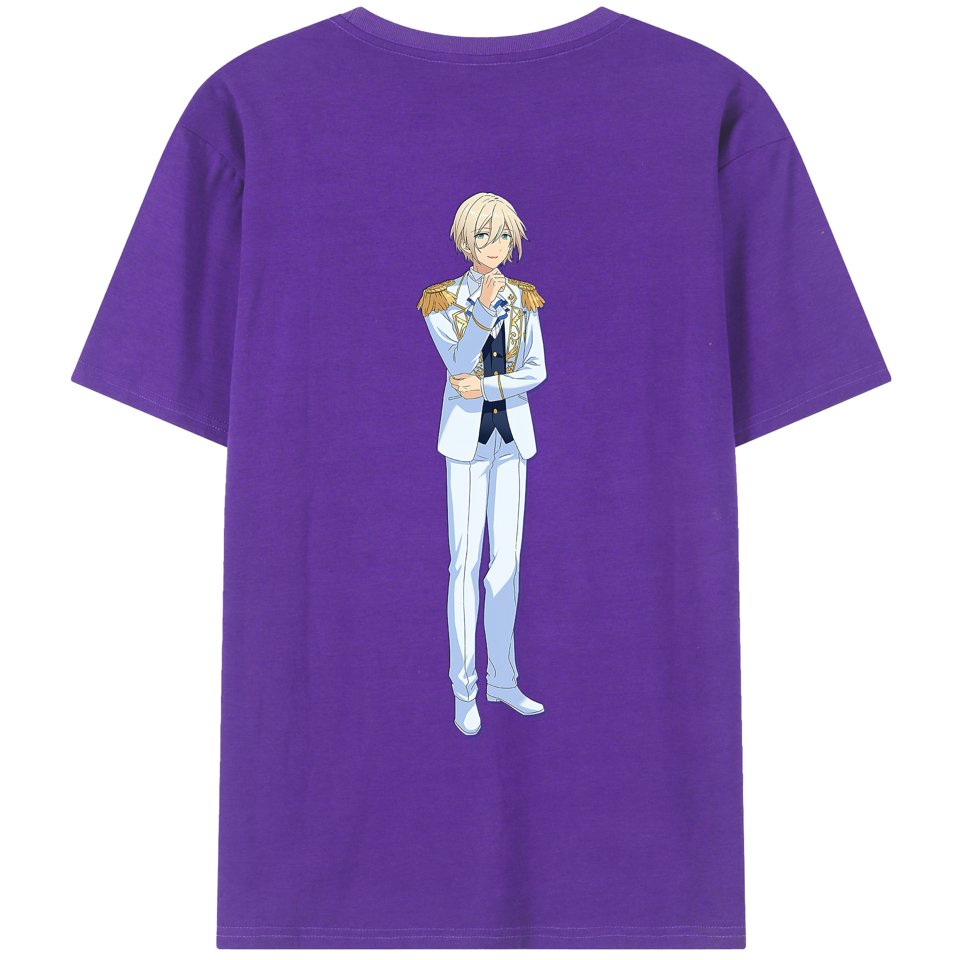 （画像用） あんさんぶるスターズ! Ensemble Stars 綿100％ メンズ半袖Tシャツ（バックプリント） 通気性