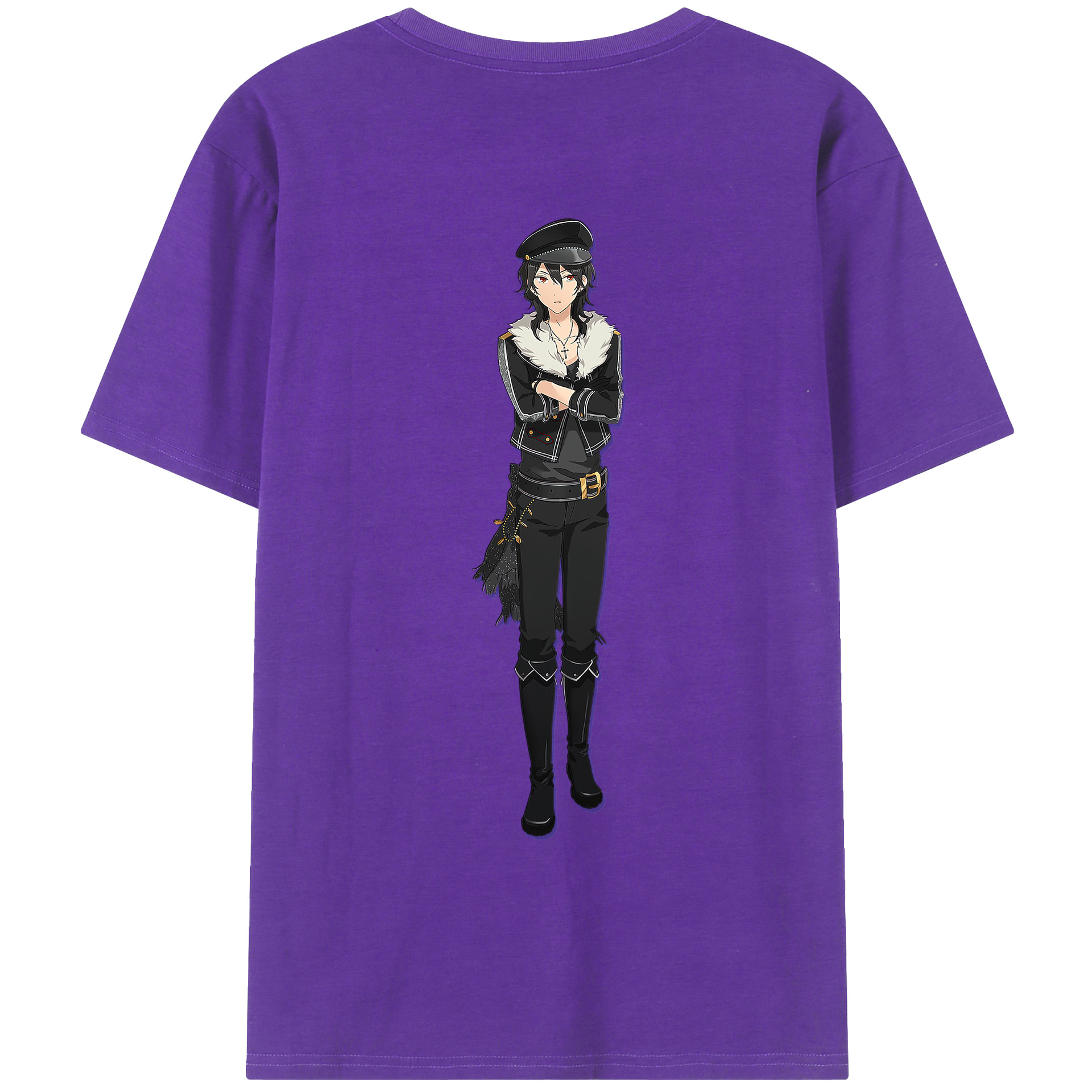 （画像用） あんさんぶるスターズ! Ensemble Stars 綿100％ メンズ半袖Tシャツ（バックプリント） 通気性