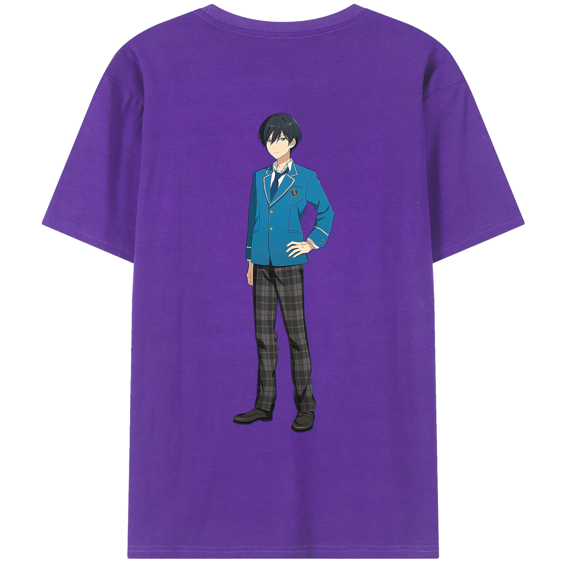 （画像用） あんさんぶるスターズ! Ensemble Stars 綿100％ メンズ半袖Tシャツ（バックプリント） 通気性