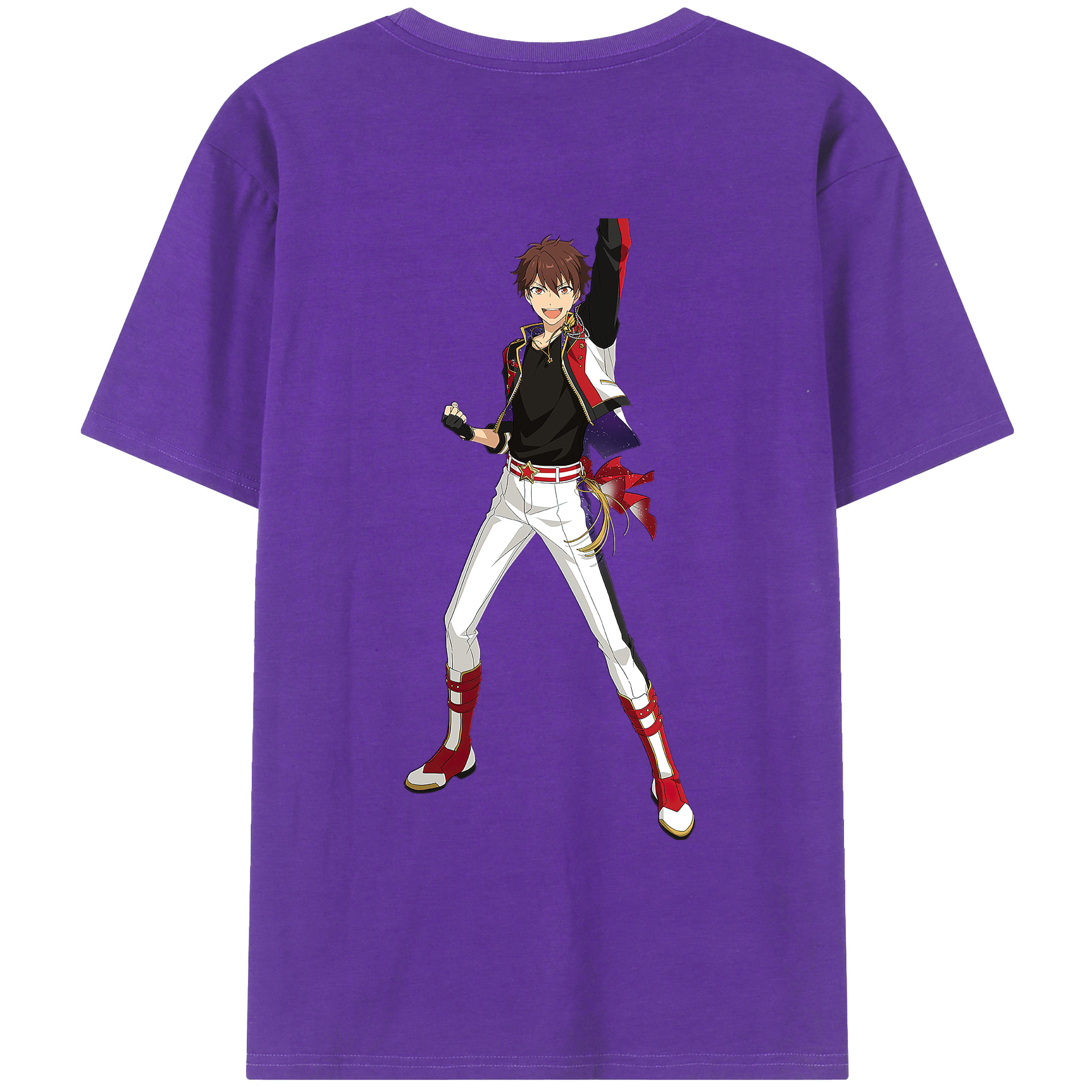（画像用） あんさんぶるスターズ! Ensemble Stars 綿100％ メンズ半袖Tシャツ（バックプリント） 通気性