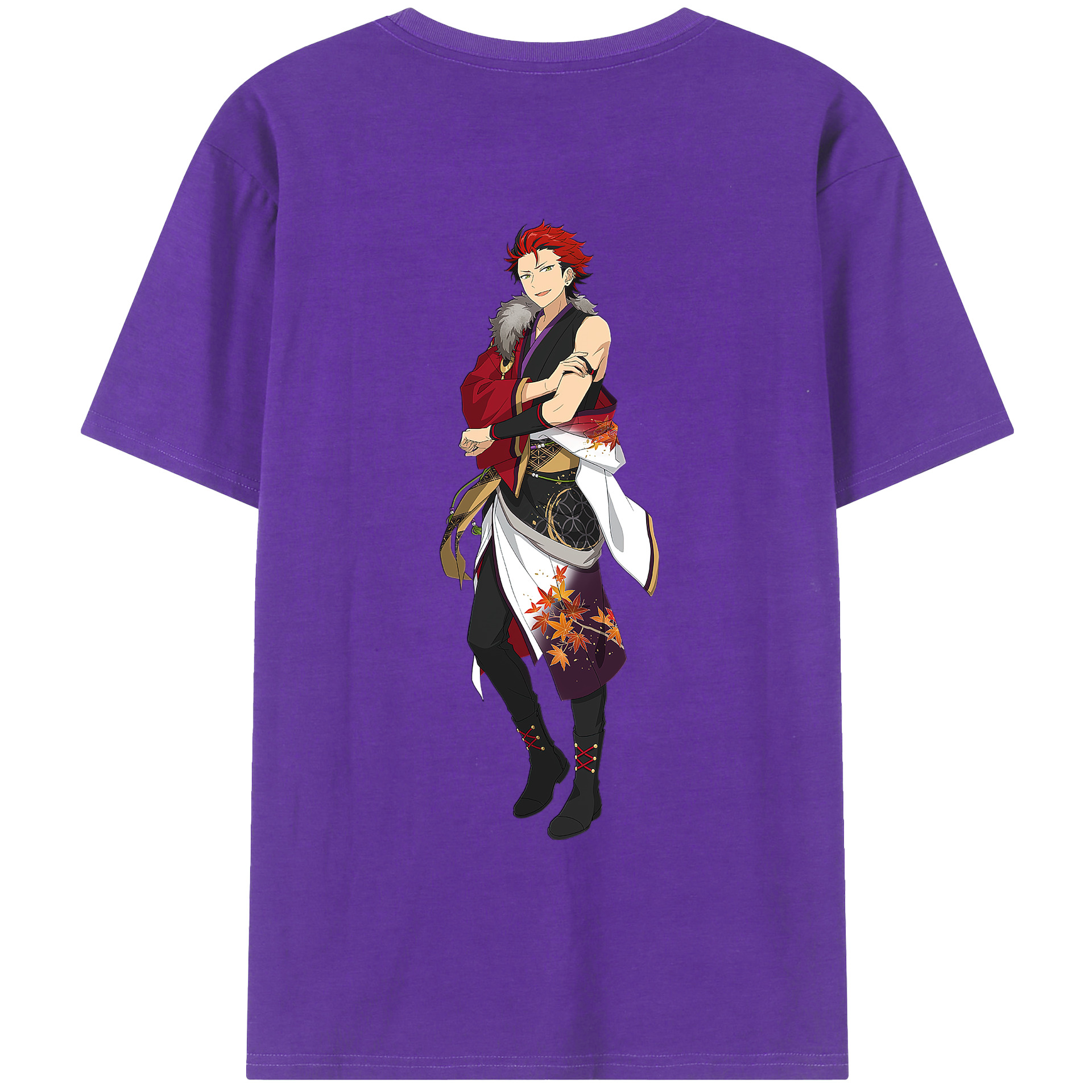 （画像用） あんさんぶるスターズ! Ensemble Stars 綿100％ メンズ半袖Tシャツ（バックプリント） 通気性