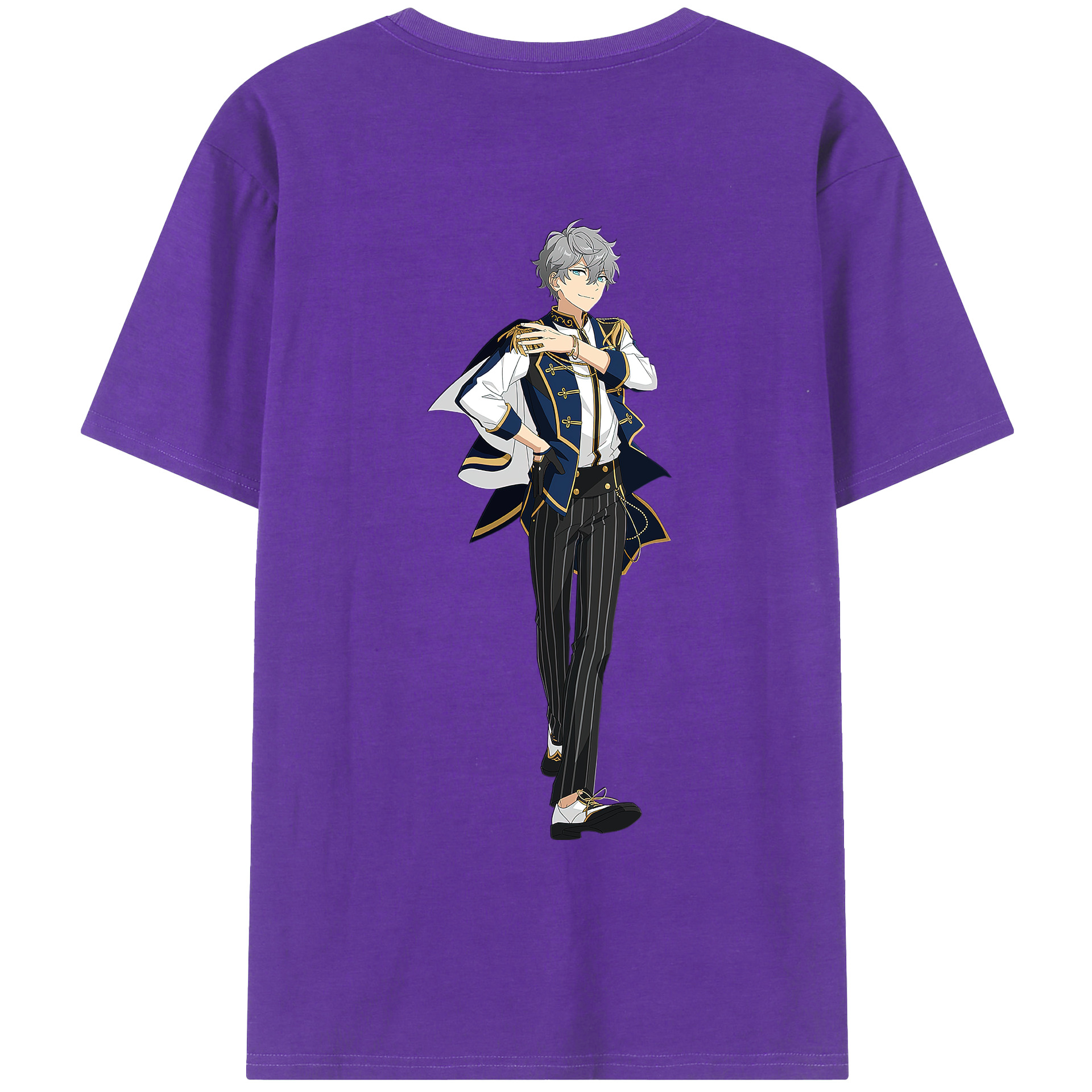 （画像用） あんさんぶるスターズ! Ensemble Stars 綿100％ メンズ半袖Tシャツ（バックプリント） 通気性