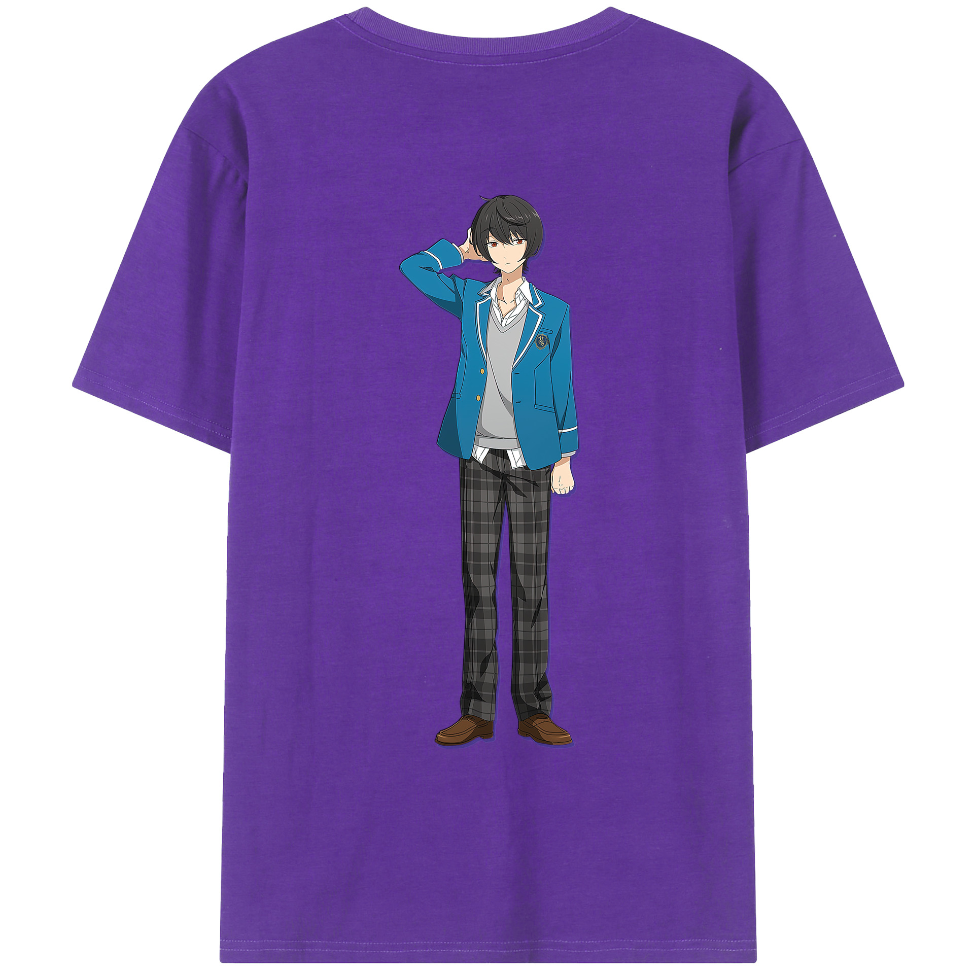 （画像用） あんさんぶるスターズ! Ensemble Stars 綿100％ メンズ半袖Tシャツ（バックプリント） 通気性