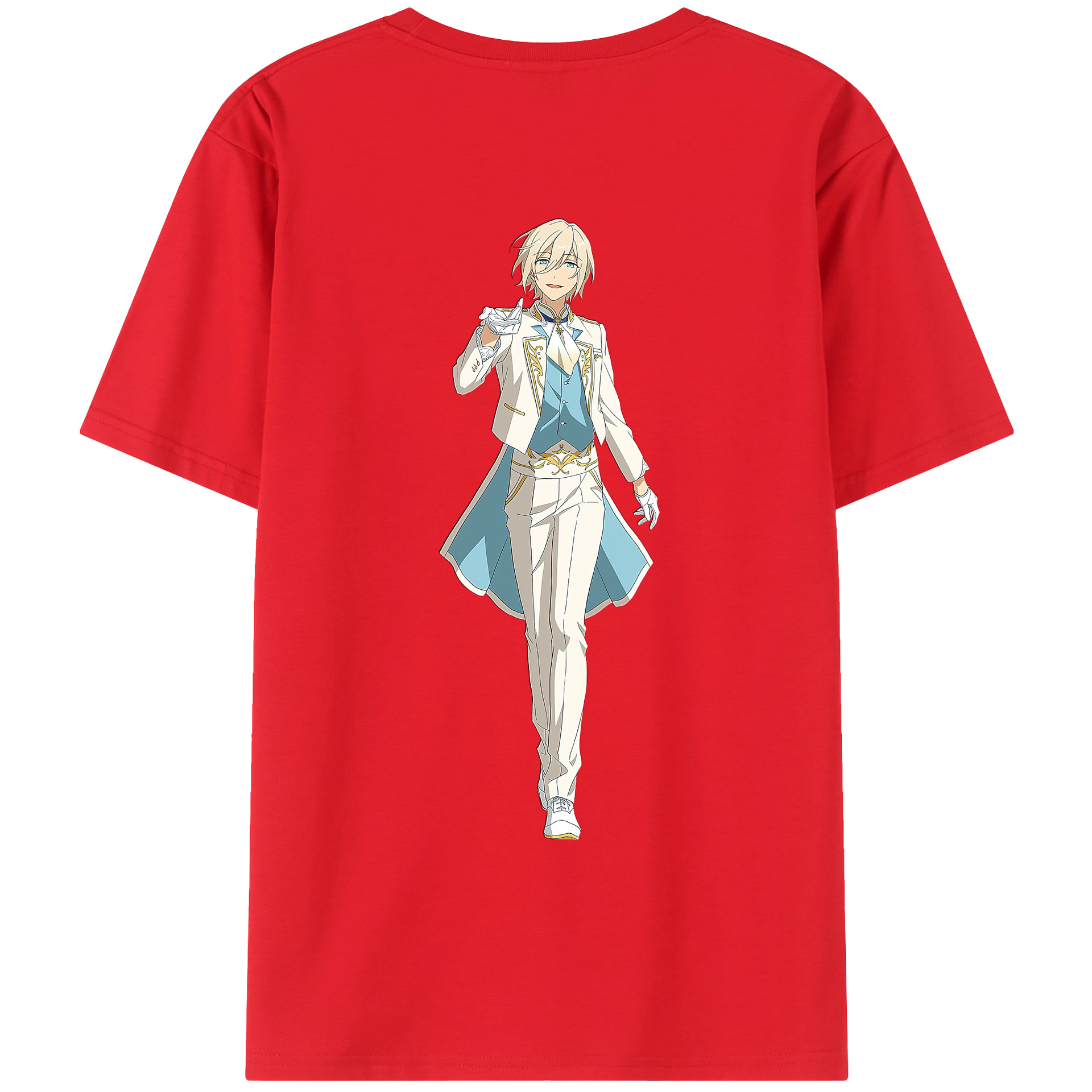 （画像用） あんさんぶるスターズ! Ensemble Stars 綿100％ メンズ半袖Tシャツ（バックプリント） 通気性
