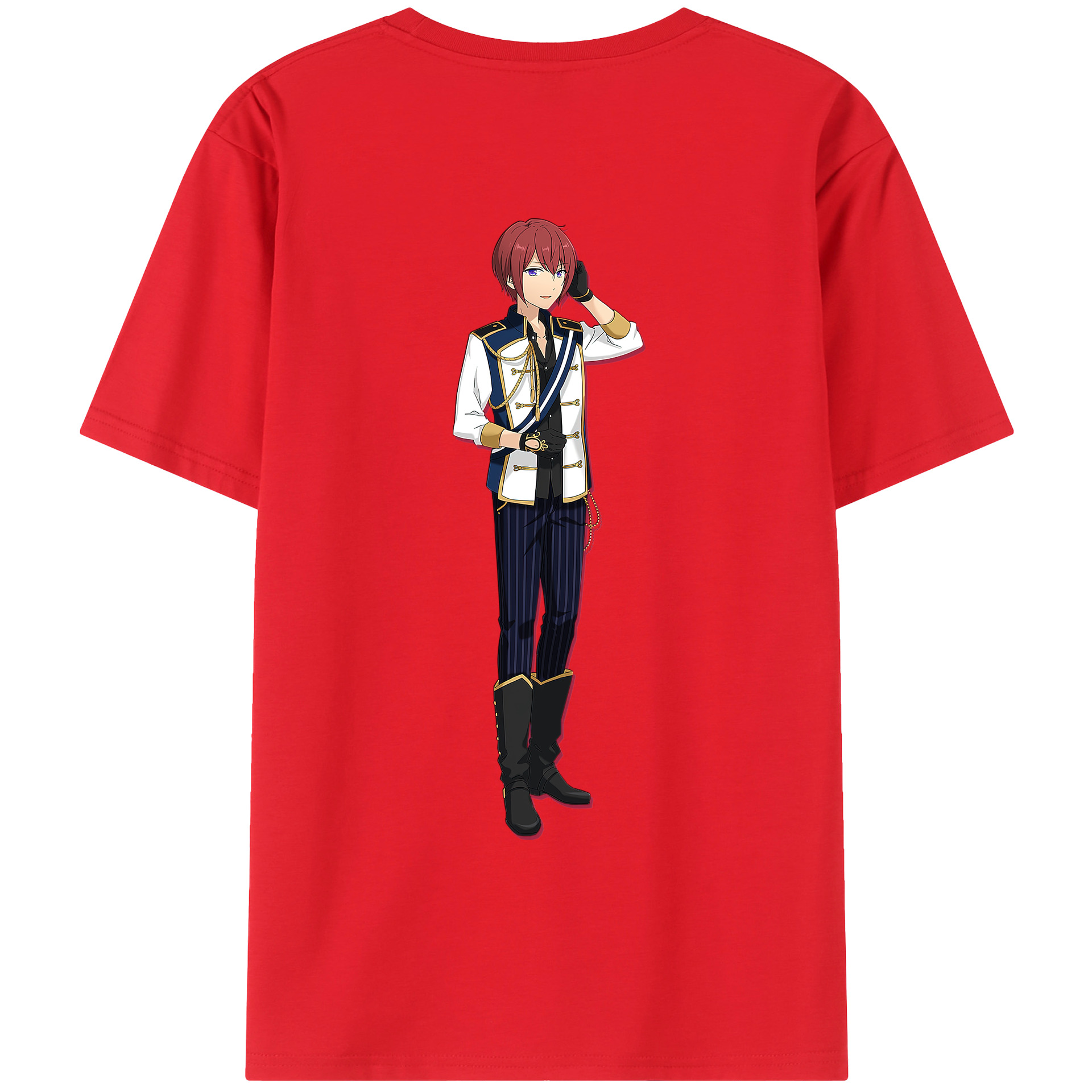（画像用） あんさんぶるスターズ! Ensemble Stars 綿100％ メンズ半袖Tシャツ（バックプリント） 通気性