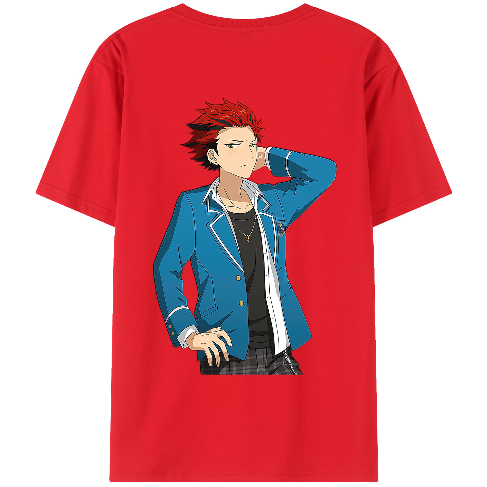 （画像用） あんさんぶるスターズ! Ensemble Stars 綿100％ メンズ半袖Tシャツ（バックプリント） 通気性