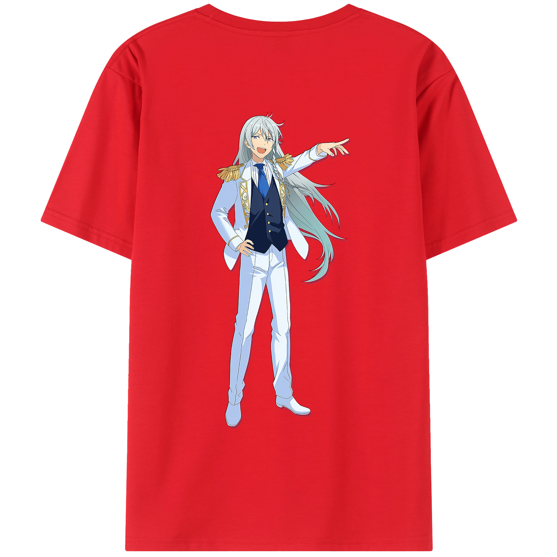 （画像用） あんさんぶるスターズ! Ensemble Stars 綿100％ メンズ半袖Tシャツ（バックプリント） 通気性