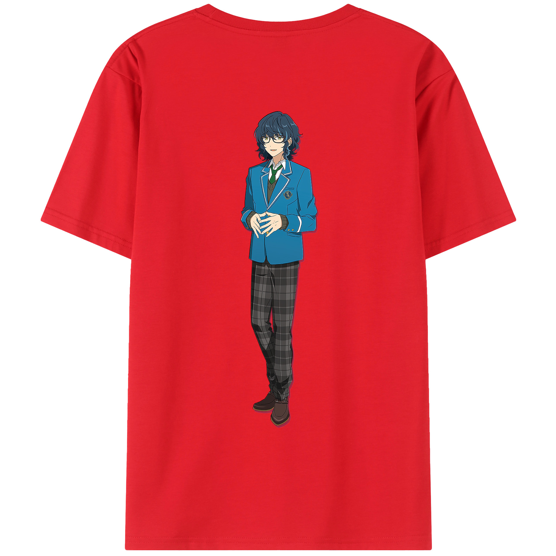 （画像用） あんさんぶるスターズ! Ensemble Stars 綿100％ メンズ半袖Tシャツ（バックプリント） 通気性